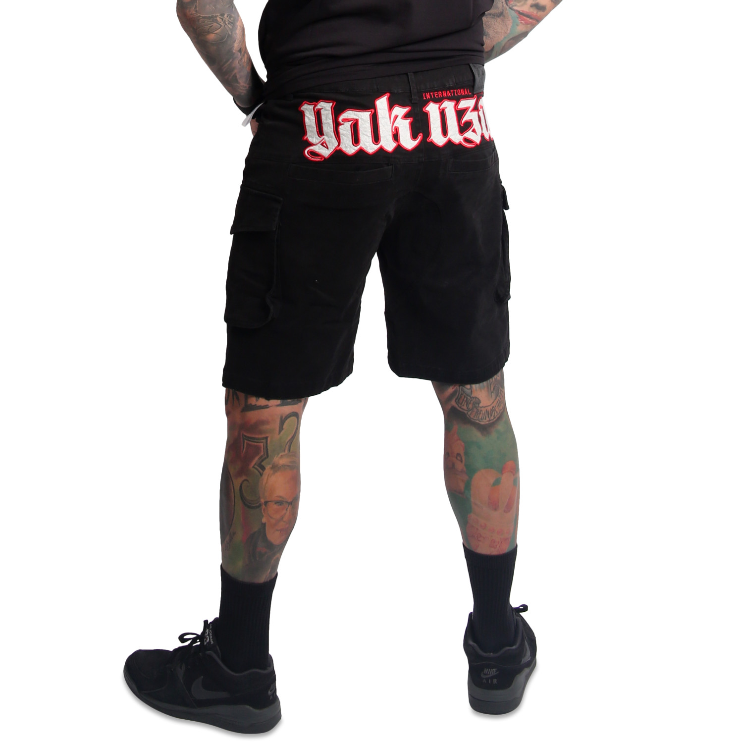 Yakuza pánské cargo šortky Black Tar Cargo Shorts black