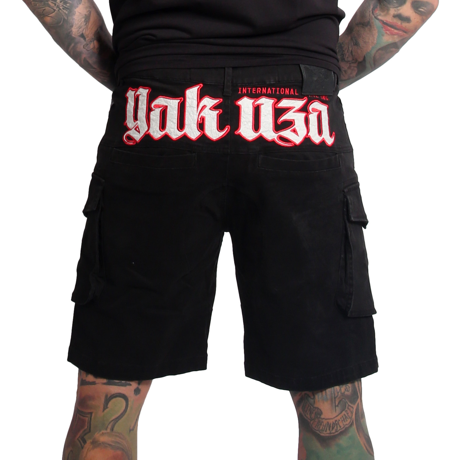 Yakuza pánské cargo šortky Black Tar Cargo Shorts black