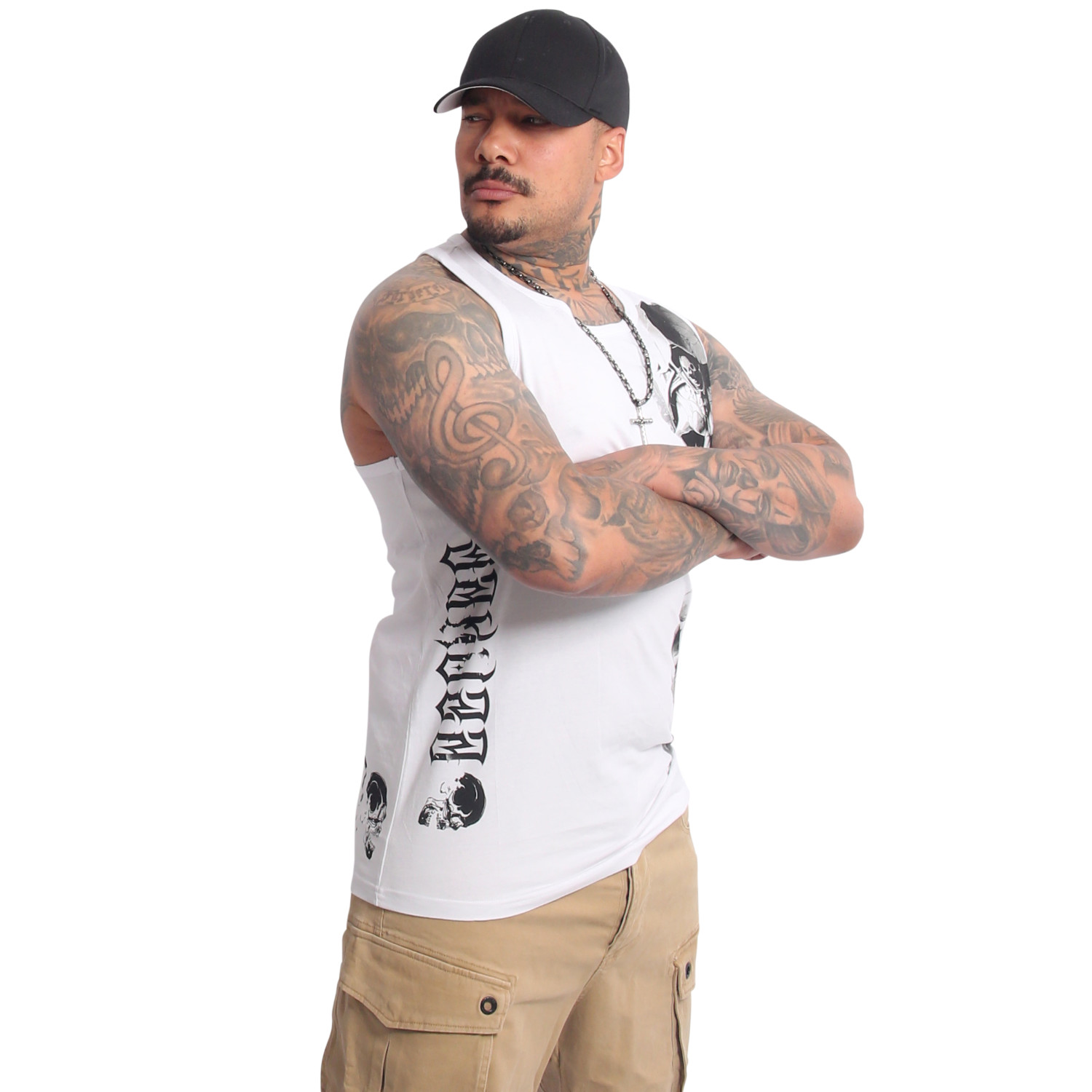 Yakuza pánské tílko Mouth Slim Racer Tanktop white 4XL