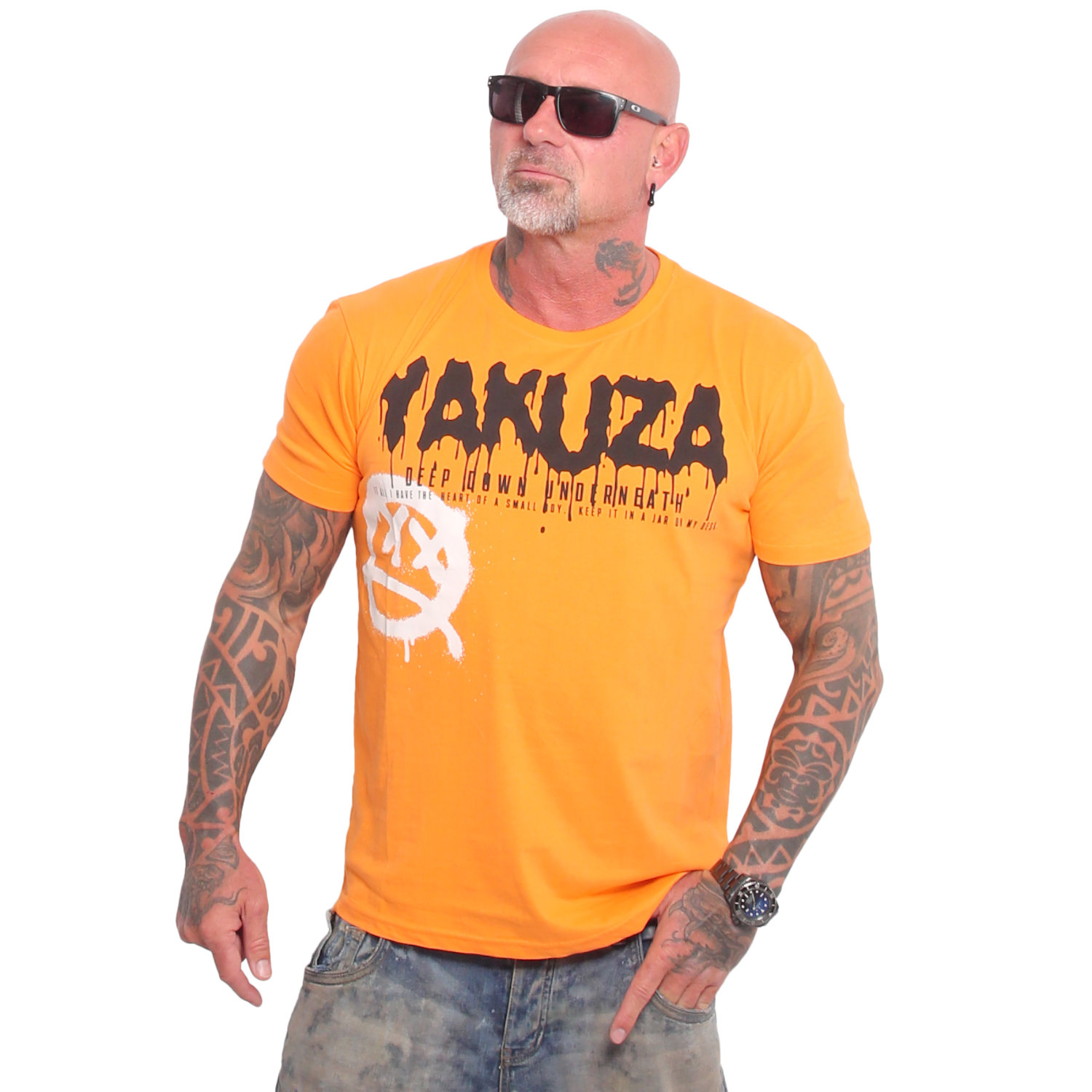 Yakuza pánské tričko Deep Down V02 Regular T-Shirt orange/popsicle M