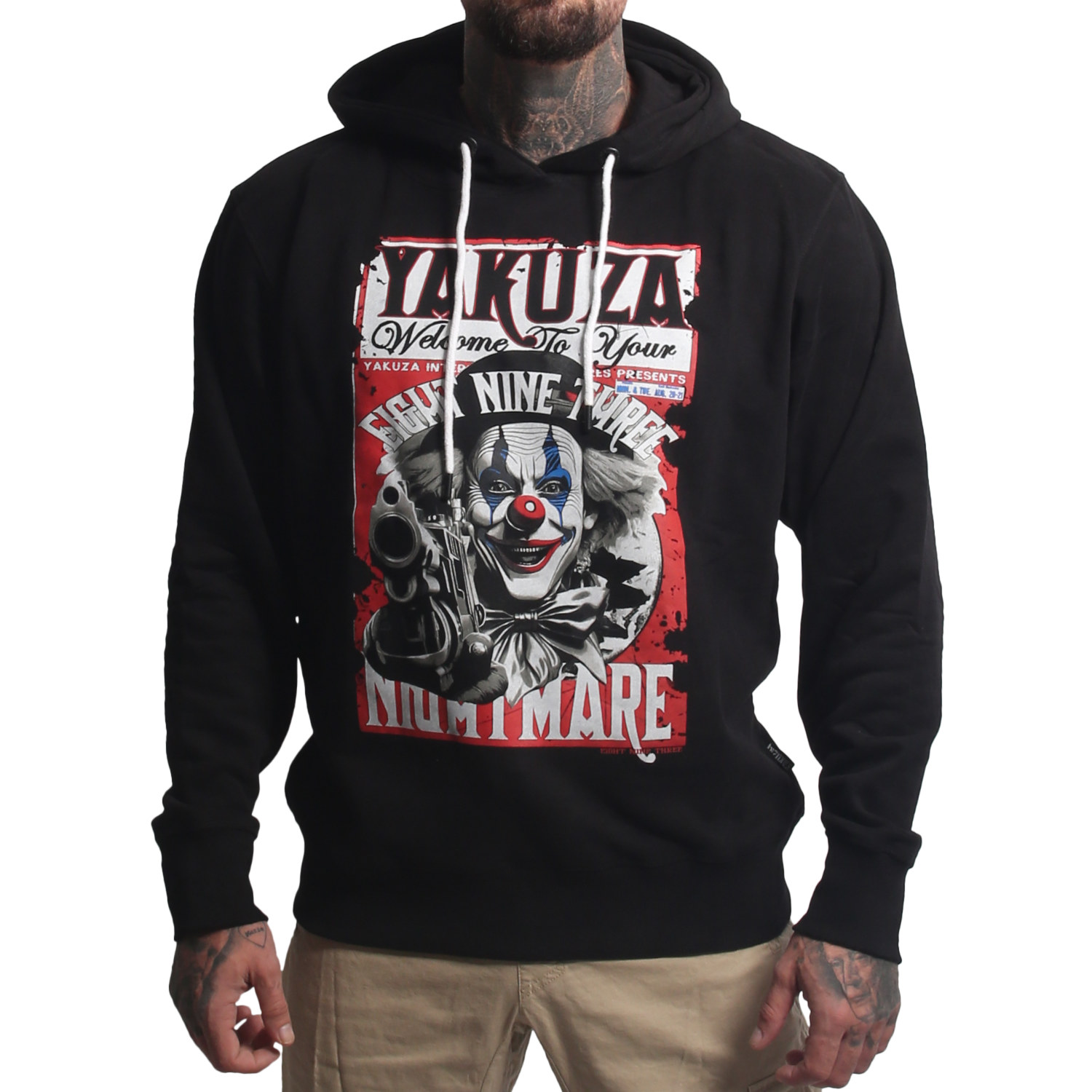 Yakuza pánská mikina s kapucí Welcome Hoodie black XL