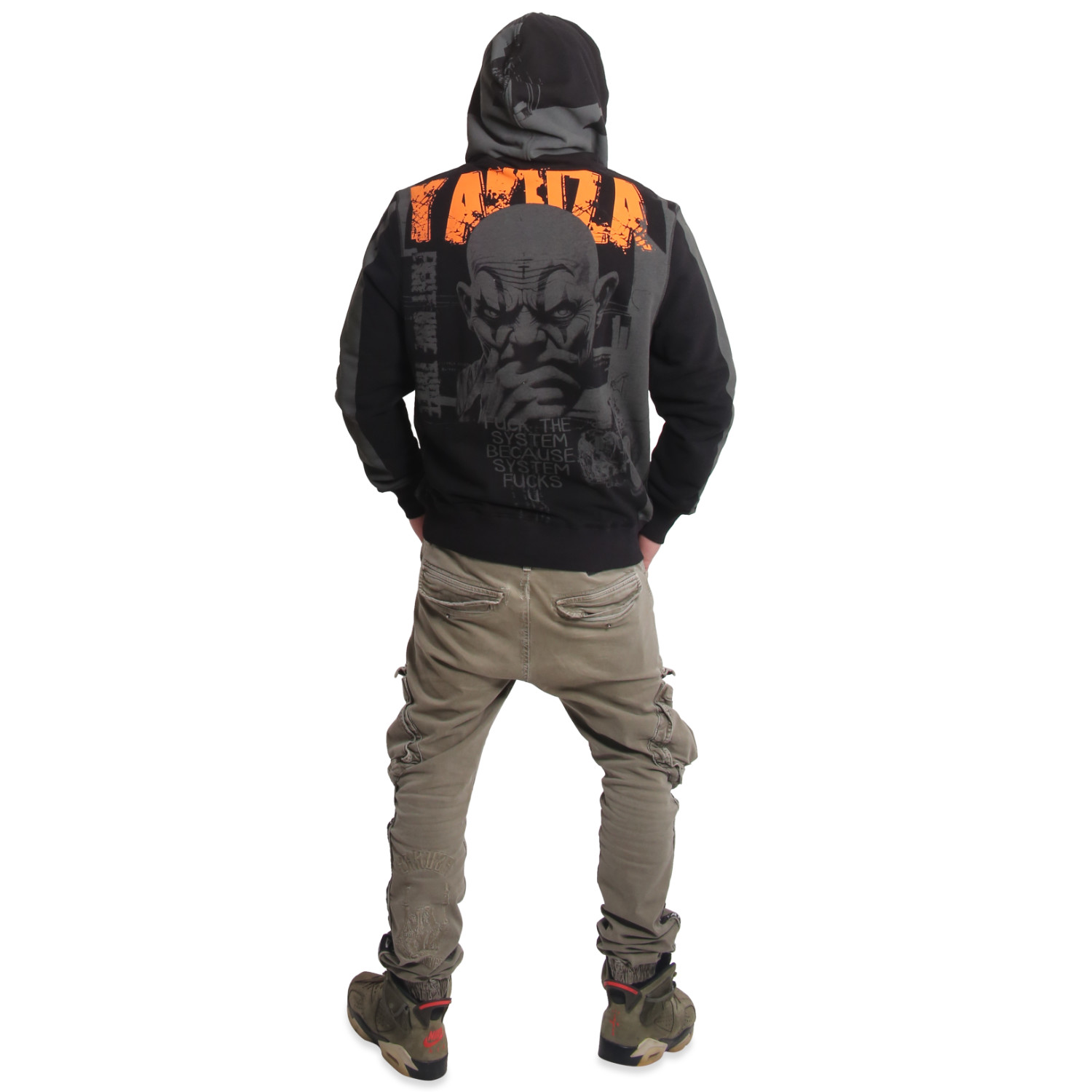 Yakuza pánská mikina s kapucí System Allover Hoodie