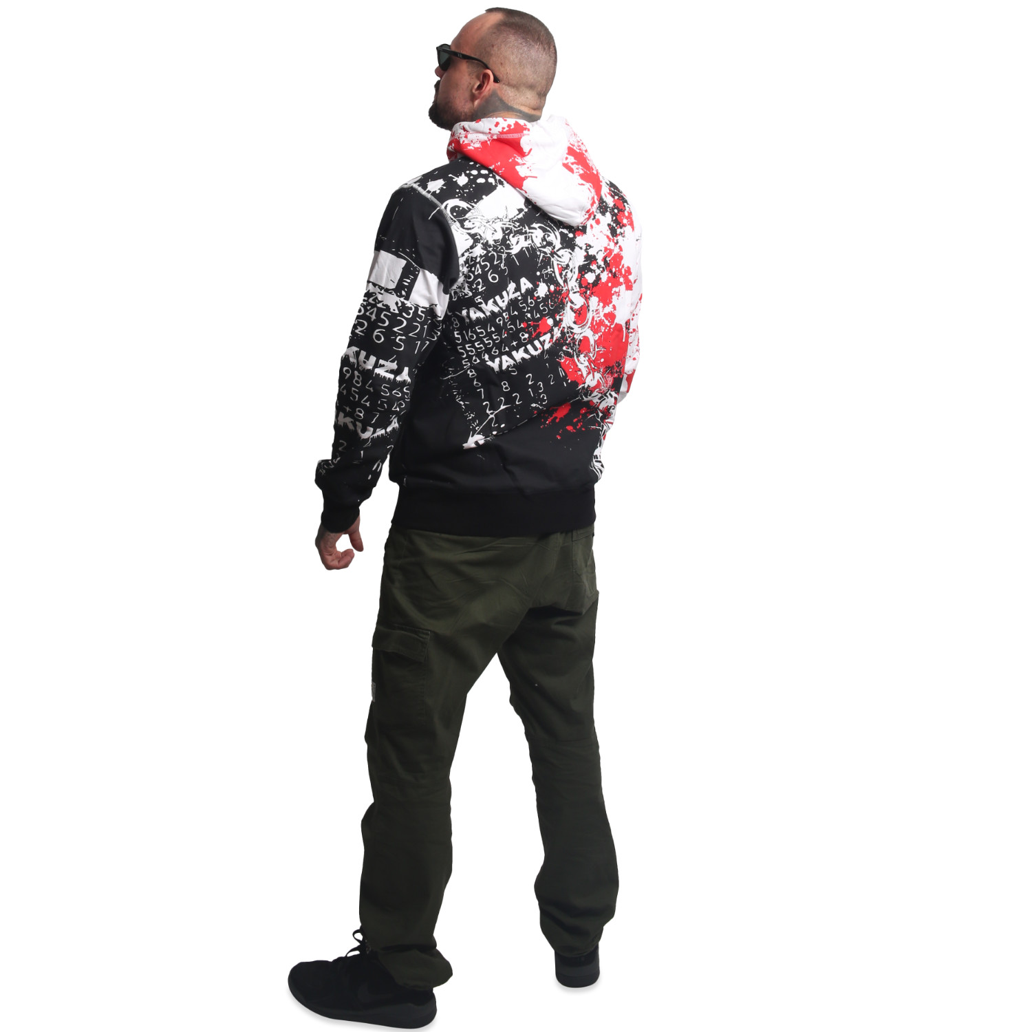 Yakuza pánská mikina s kapucí Rush Allover Hoodie white S