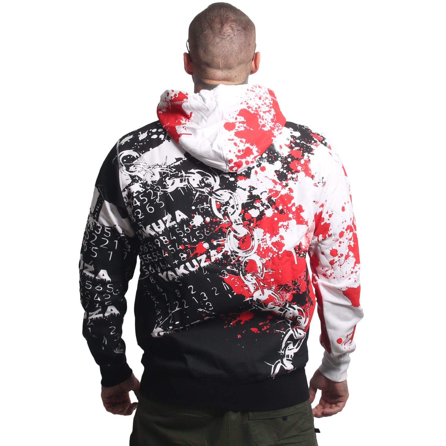Yakuza pánská mikina s kapucí Rush Allover Hoodie white S