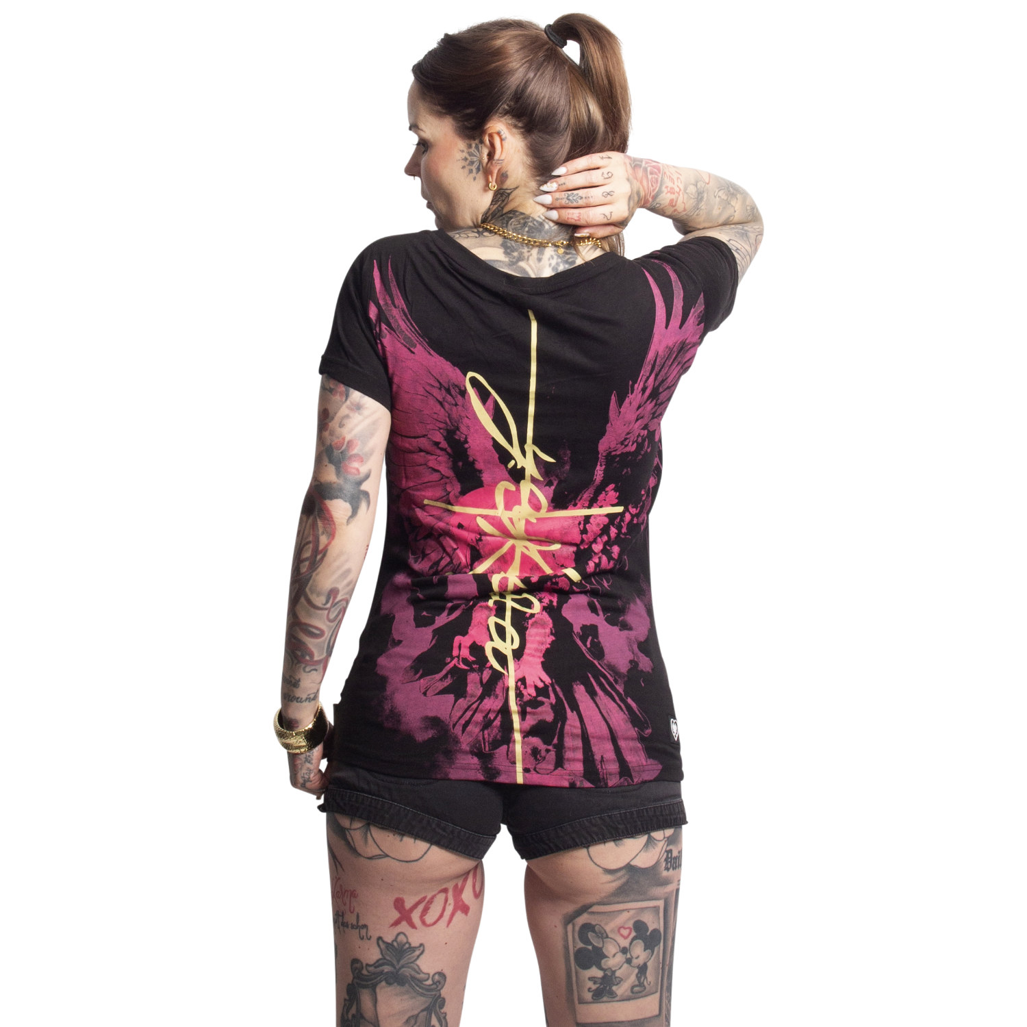 Yakuza dámské tílko Eagle Curved Crew Neck T-Shirt black XS