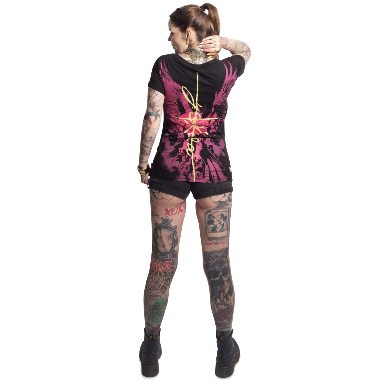 Yakuza dámské tílko Eagle Curved Crew Neck T-Shirt black XS