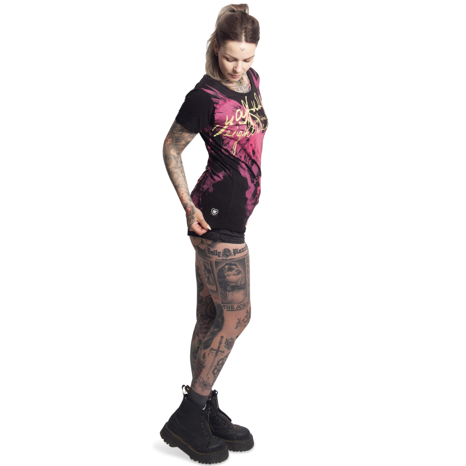 Yakuza dámské tílko Eagle Curved Crew Neck T-Shirt black XS