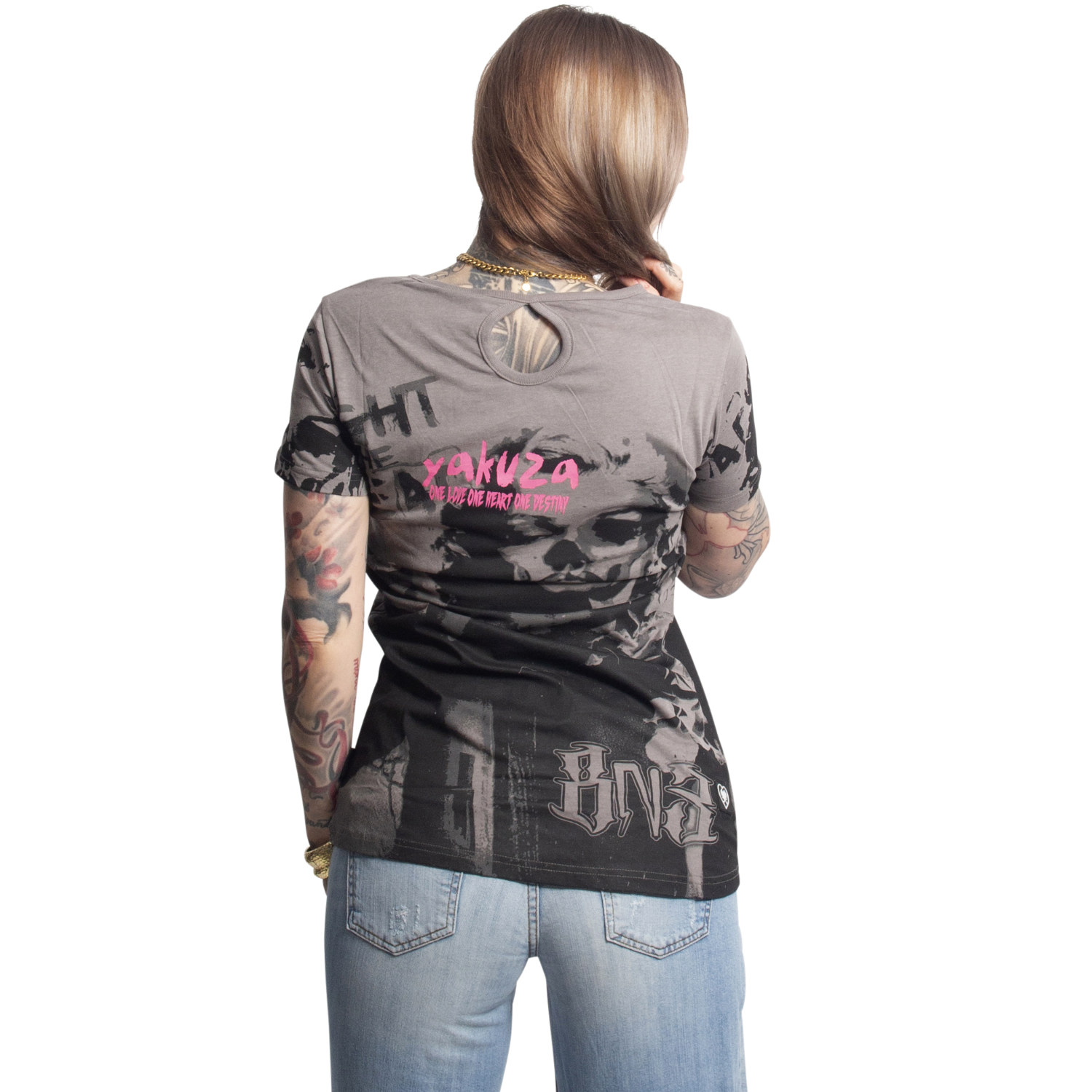Yakuza dámské tílko Destiny Long Tail T-Shirt steel/gray M
