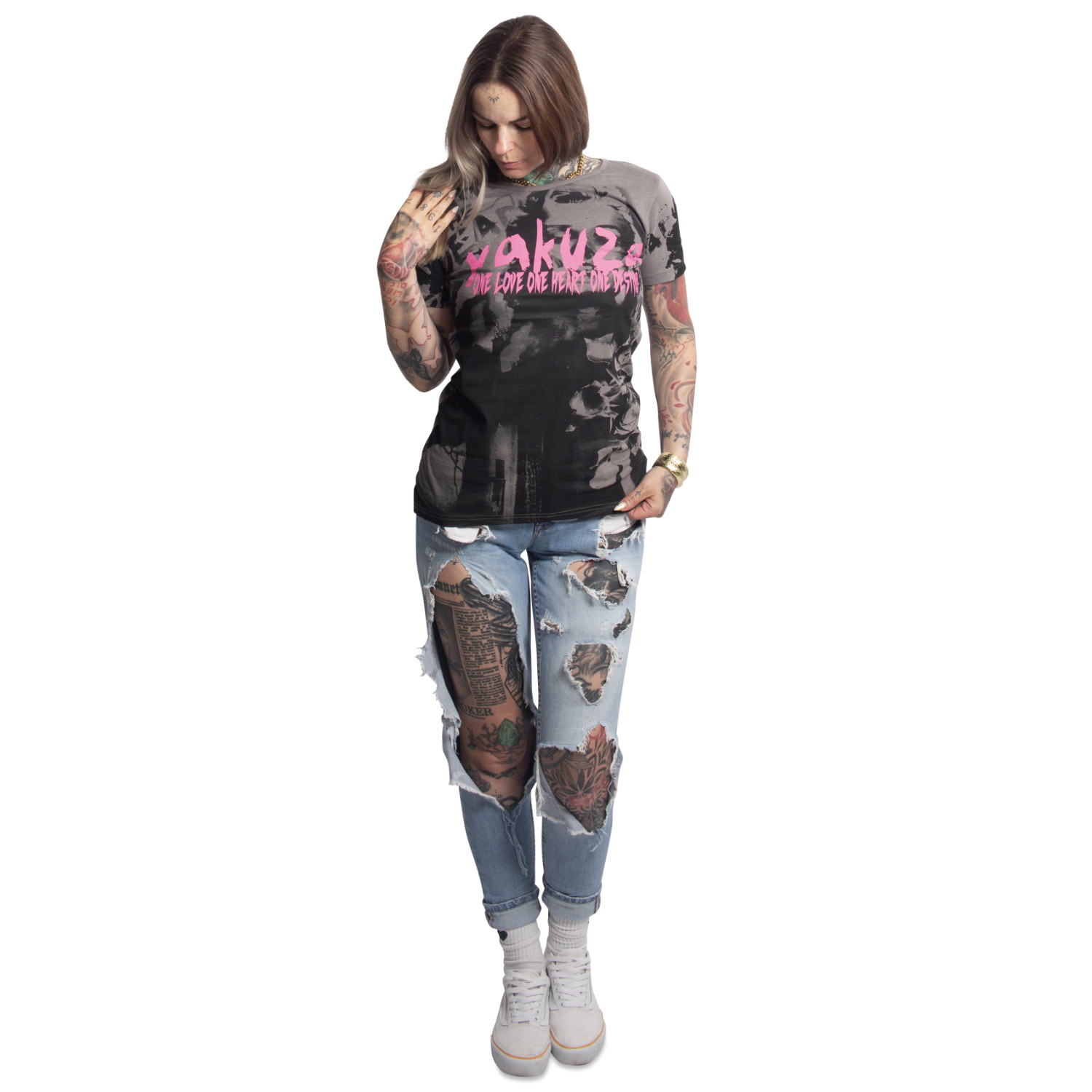 Yakuza dámské tílko Destiny Long Tail T-Shirt steel/gray M