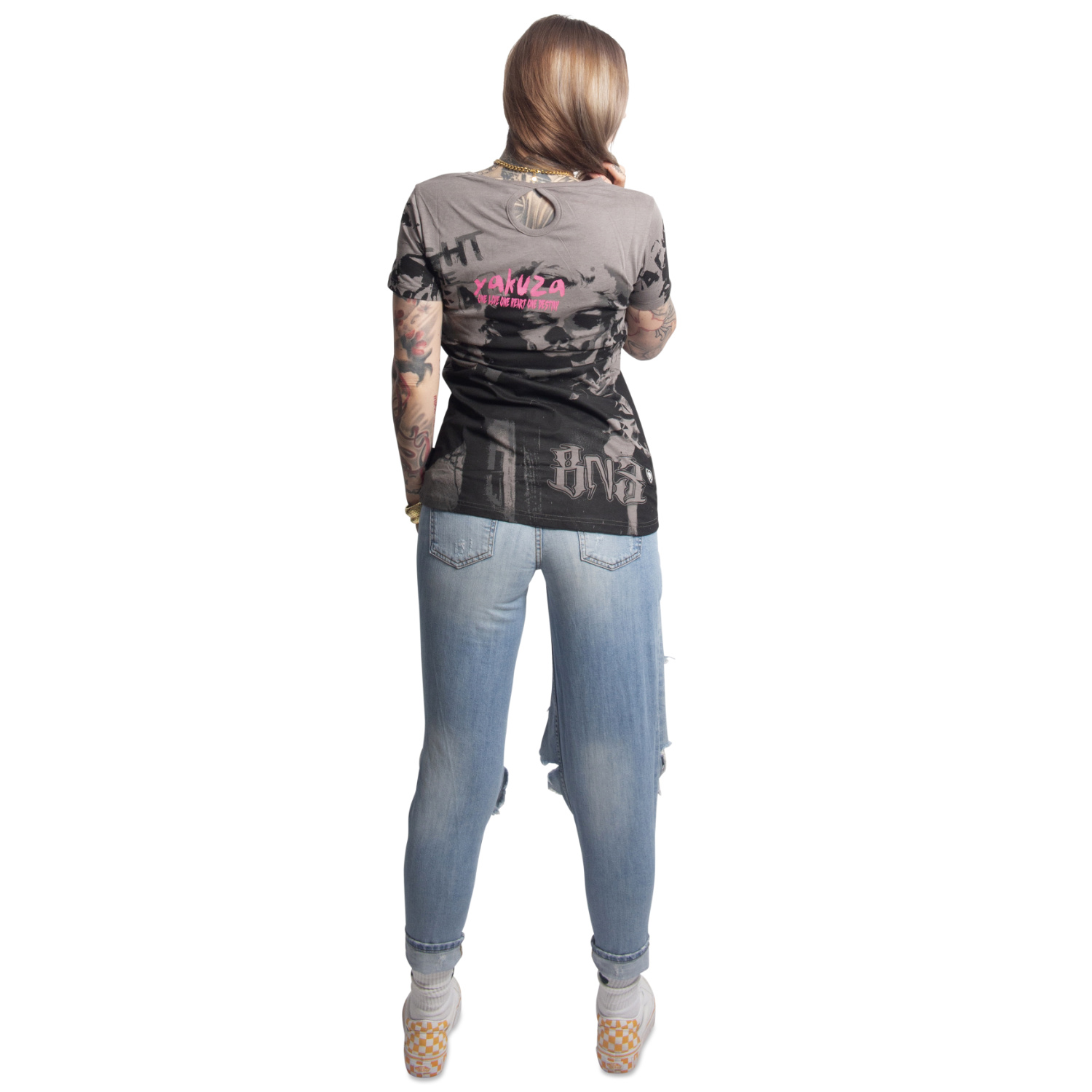Yakuza dámské tílko Destiny Long Tail T-Shirt steel/gray M