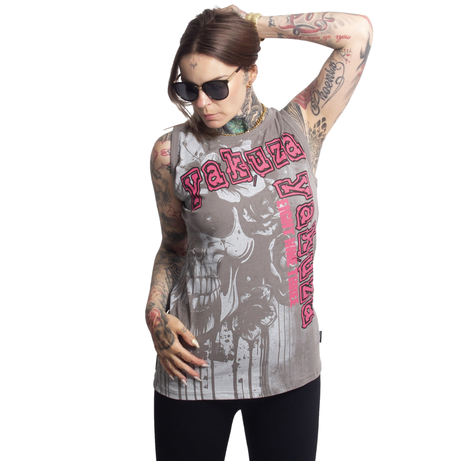 Yakuza dámské tílko Death Bloom Urban Tank Shirt steel/gray L