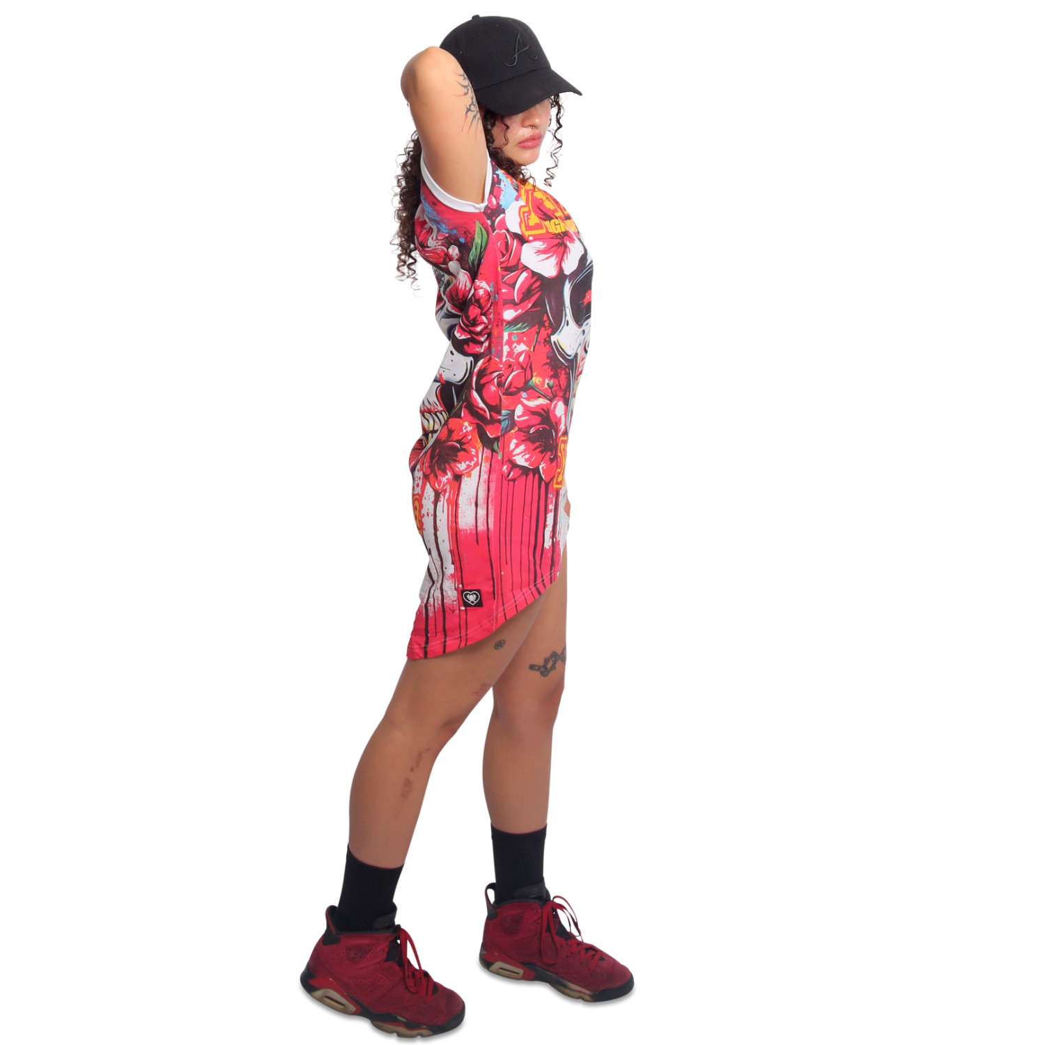 Yakuza dámské šaty Death Bloom Urban T-Shirt Dress colorful XS