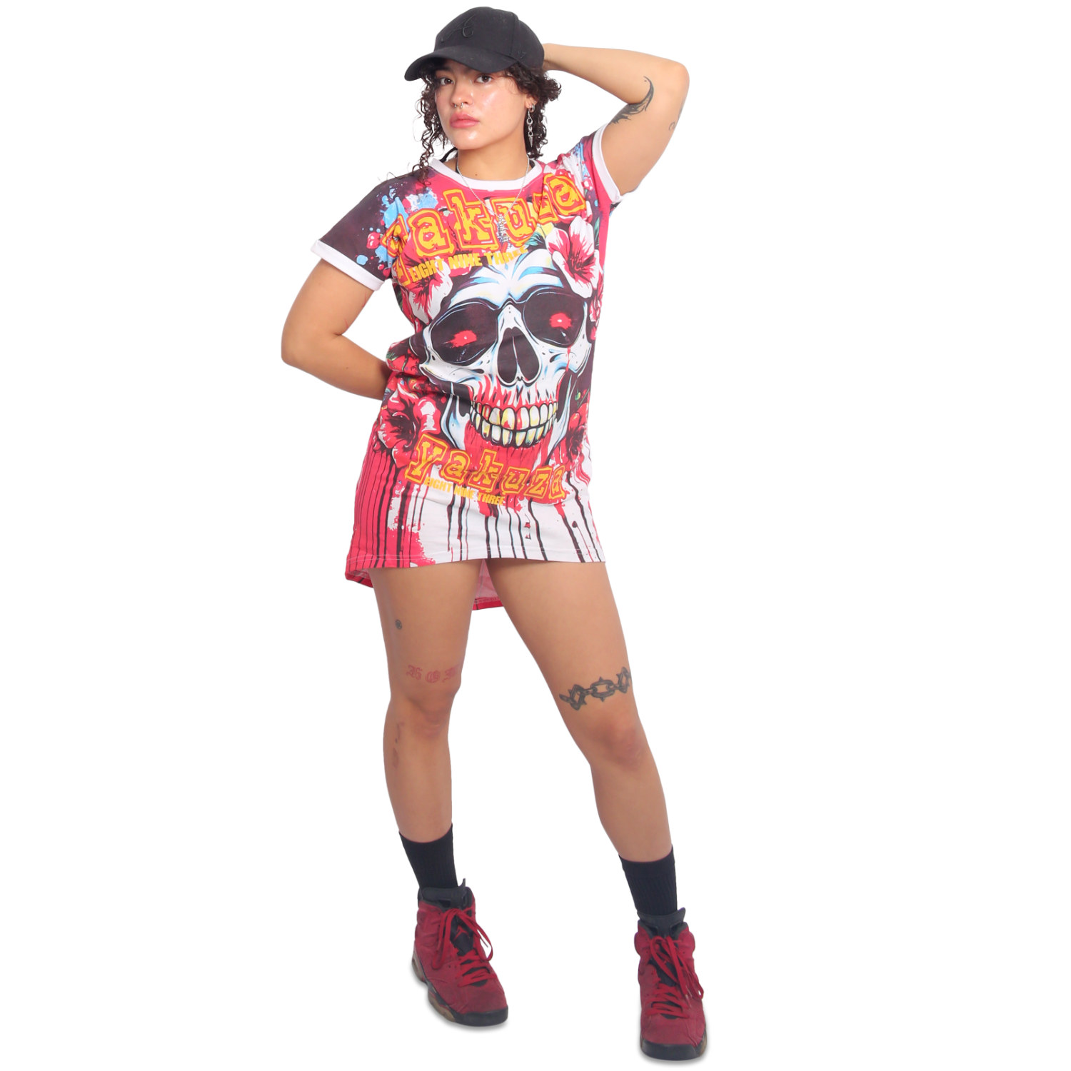 Yakuza dámské šaty Death Bloom Urban T-Shirt Dress colorful XS