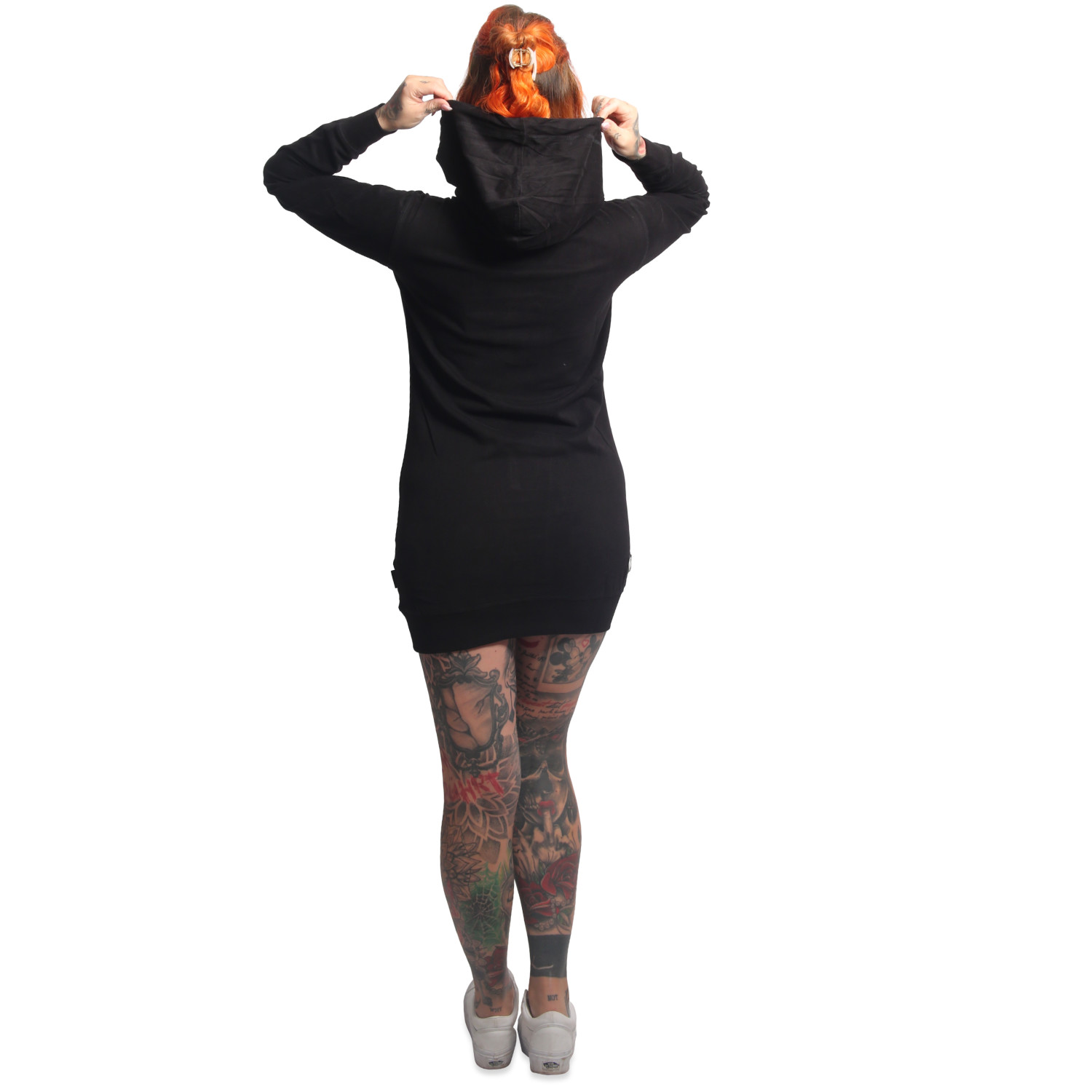 Yakuza dámské šaty Porcelain Lite Hoodie Dress black XL