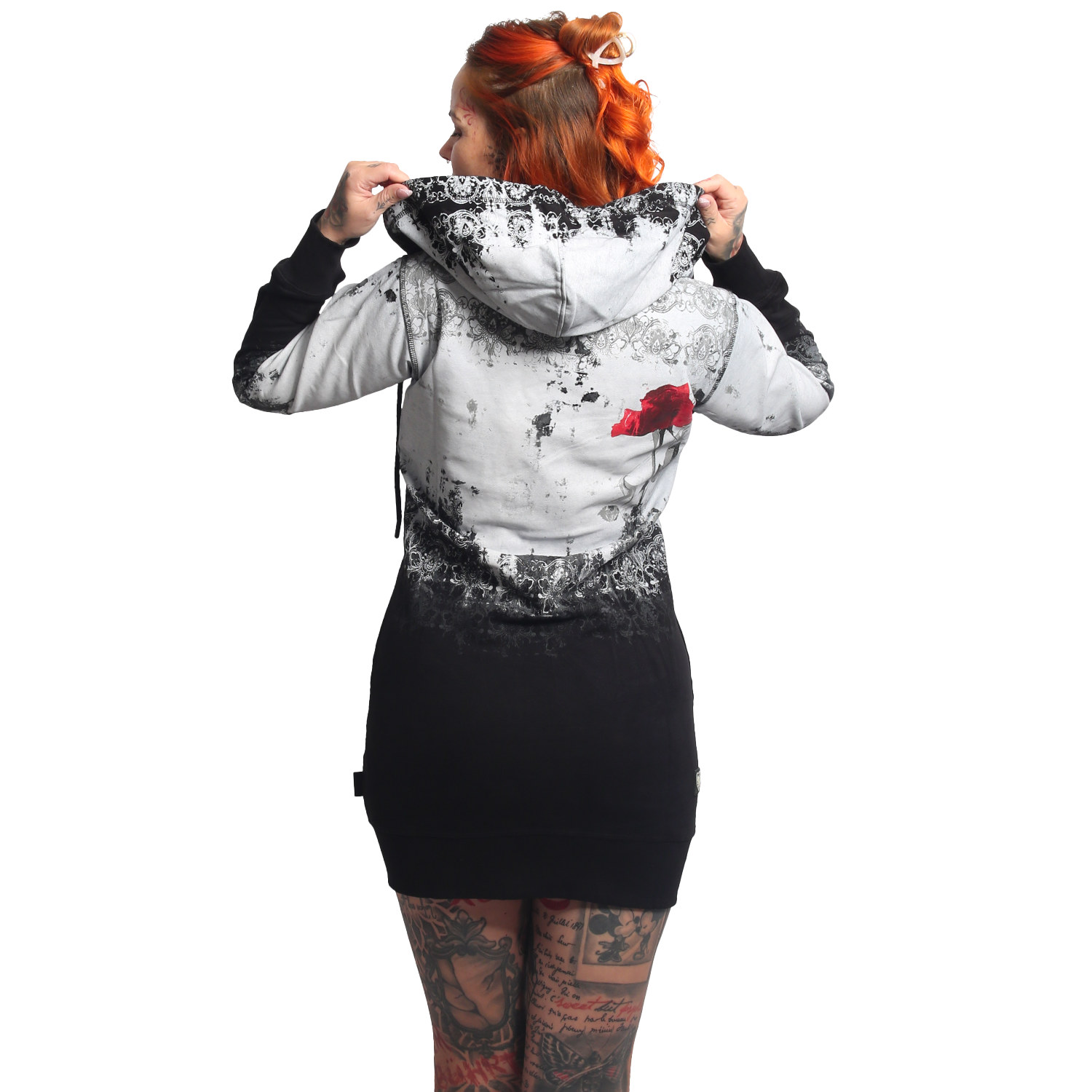 Yakuza dámská mikina na zip Curtain Long Zip Hoodie black L