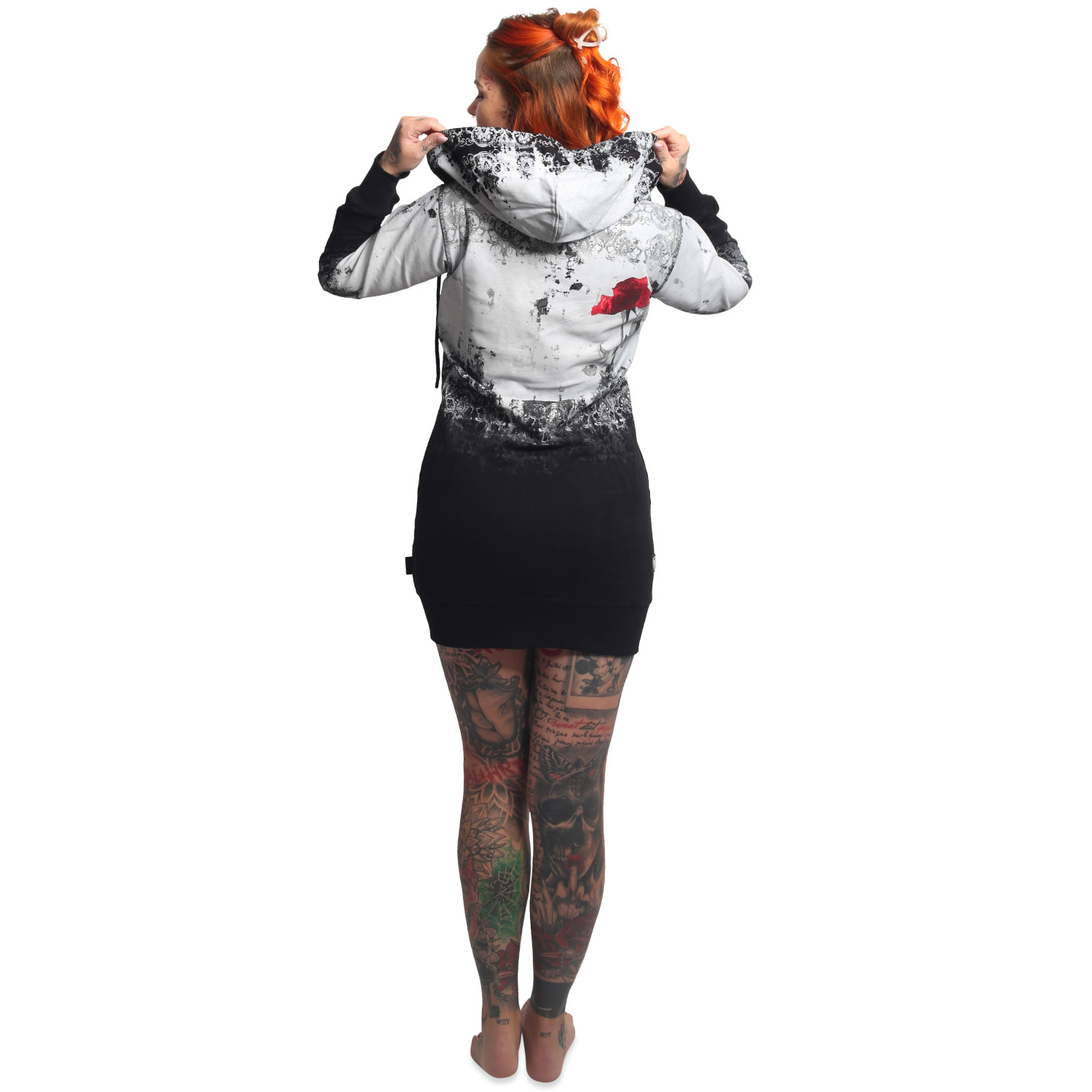 Yakuza dámská mikina na zip Curtain Long Zip Hoodie black L