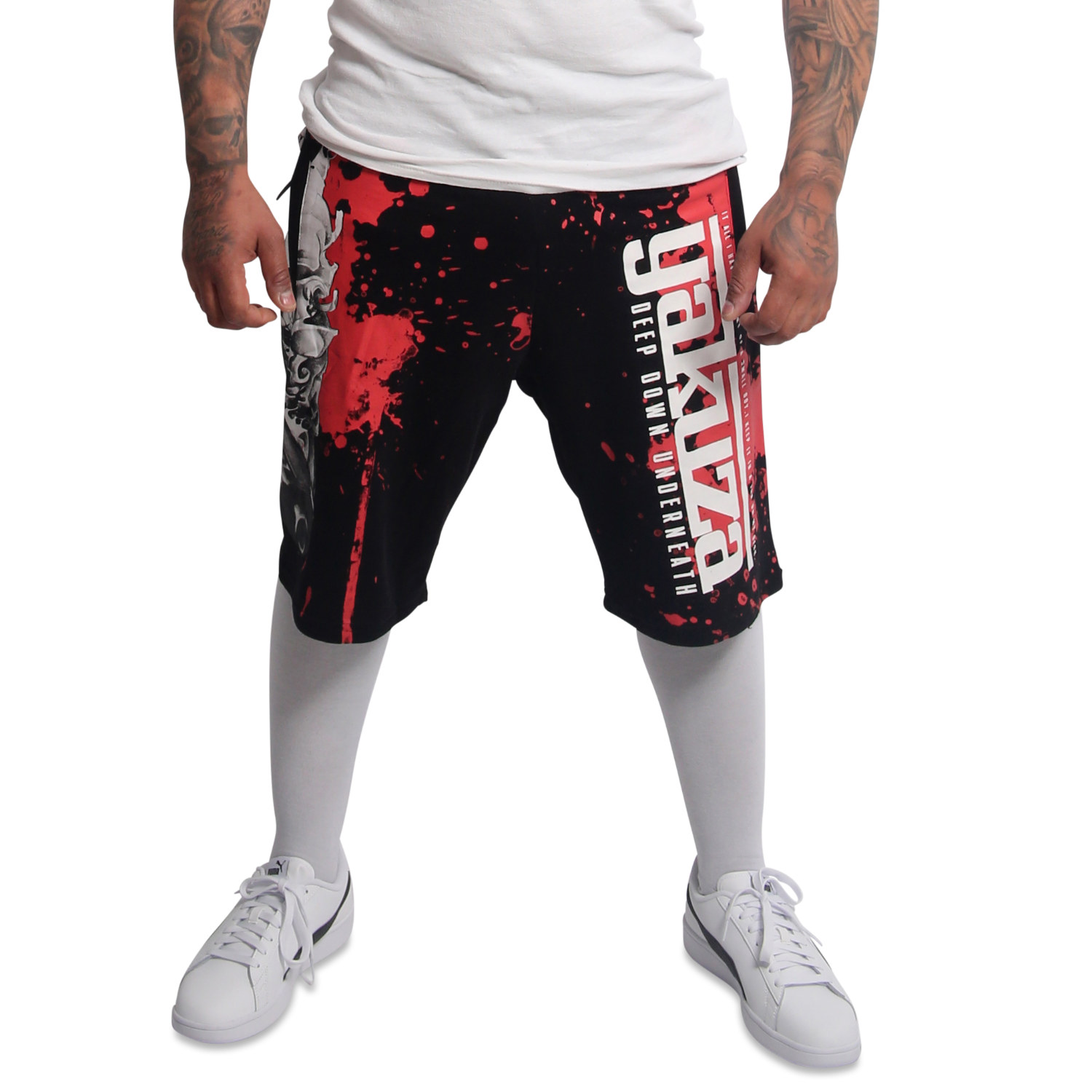 Yakuza pánské šortky Deep Down Sweat Shorts black 2XL
