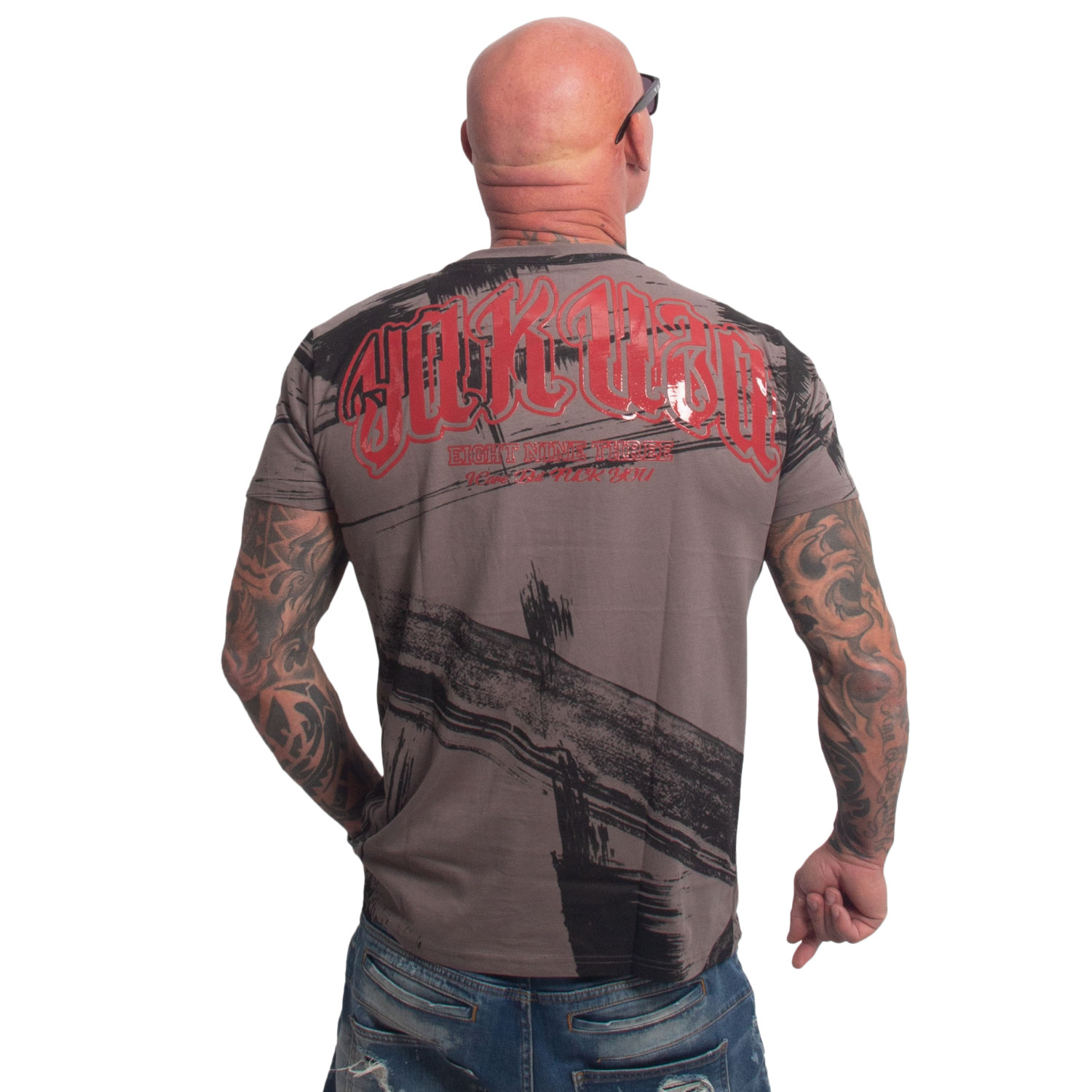 Yakuza pánské tričko Care Allover Regular T-Shirt dark/gull/gray 6XL