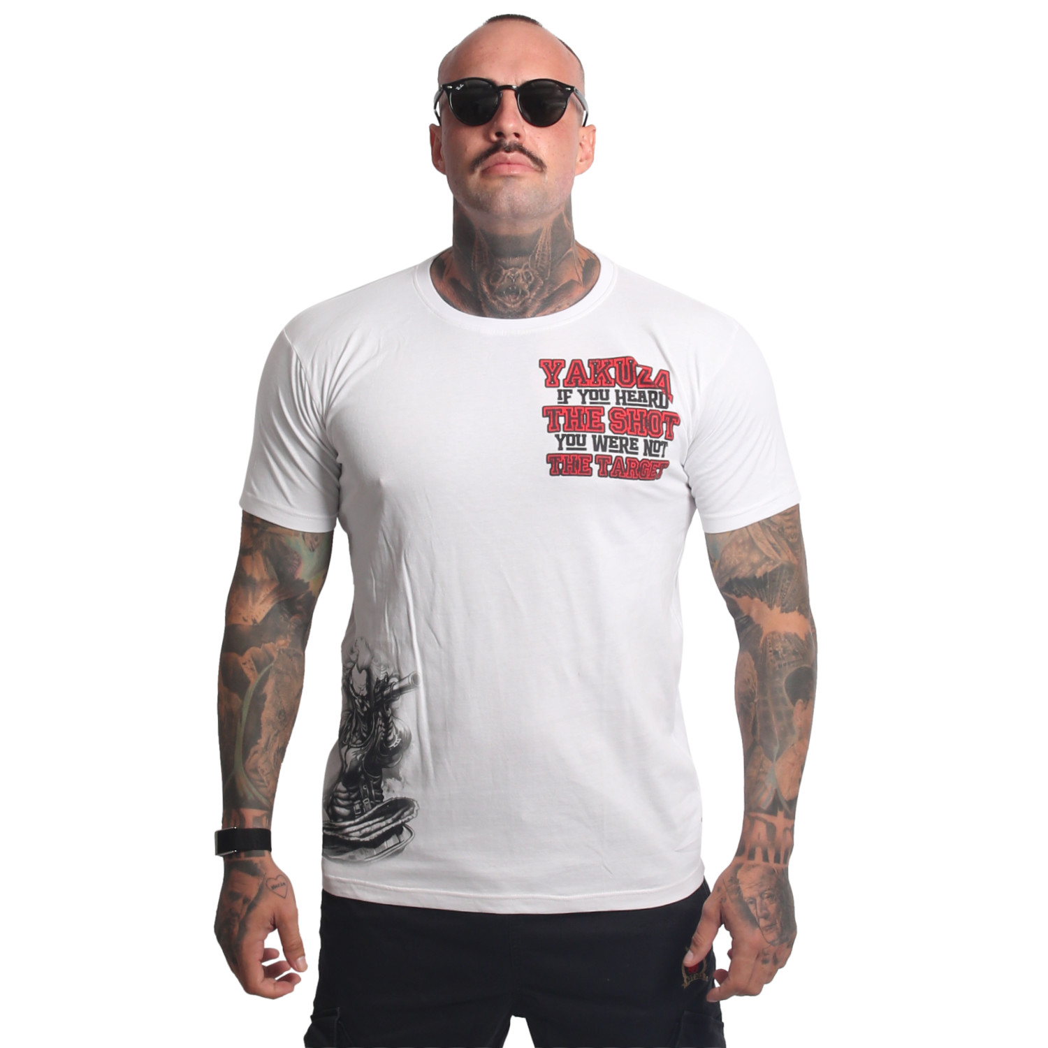 Yakuza pánské tričko Target Regular T-Shirt white S
