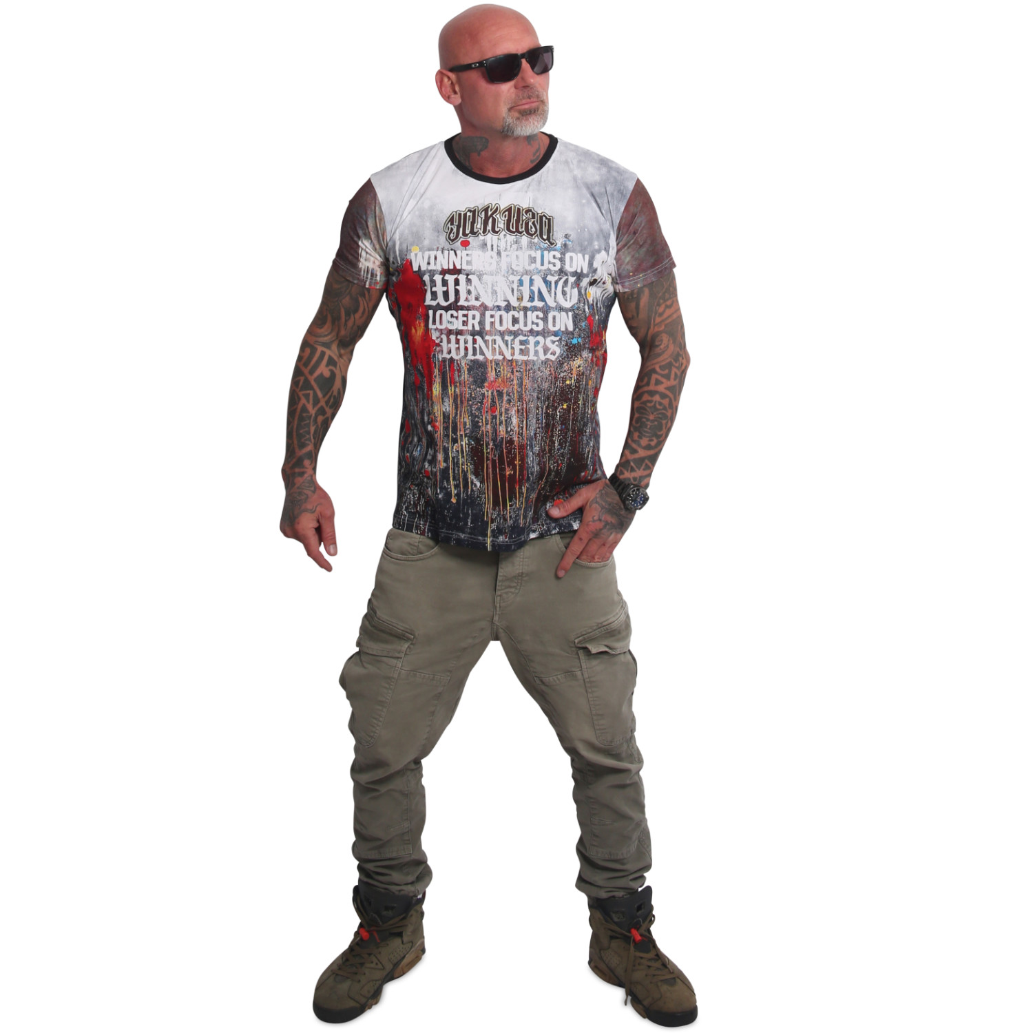 Yakuza pánské tričko Winners Allover Regular T-Shirt colorful 2XL