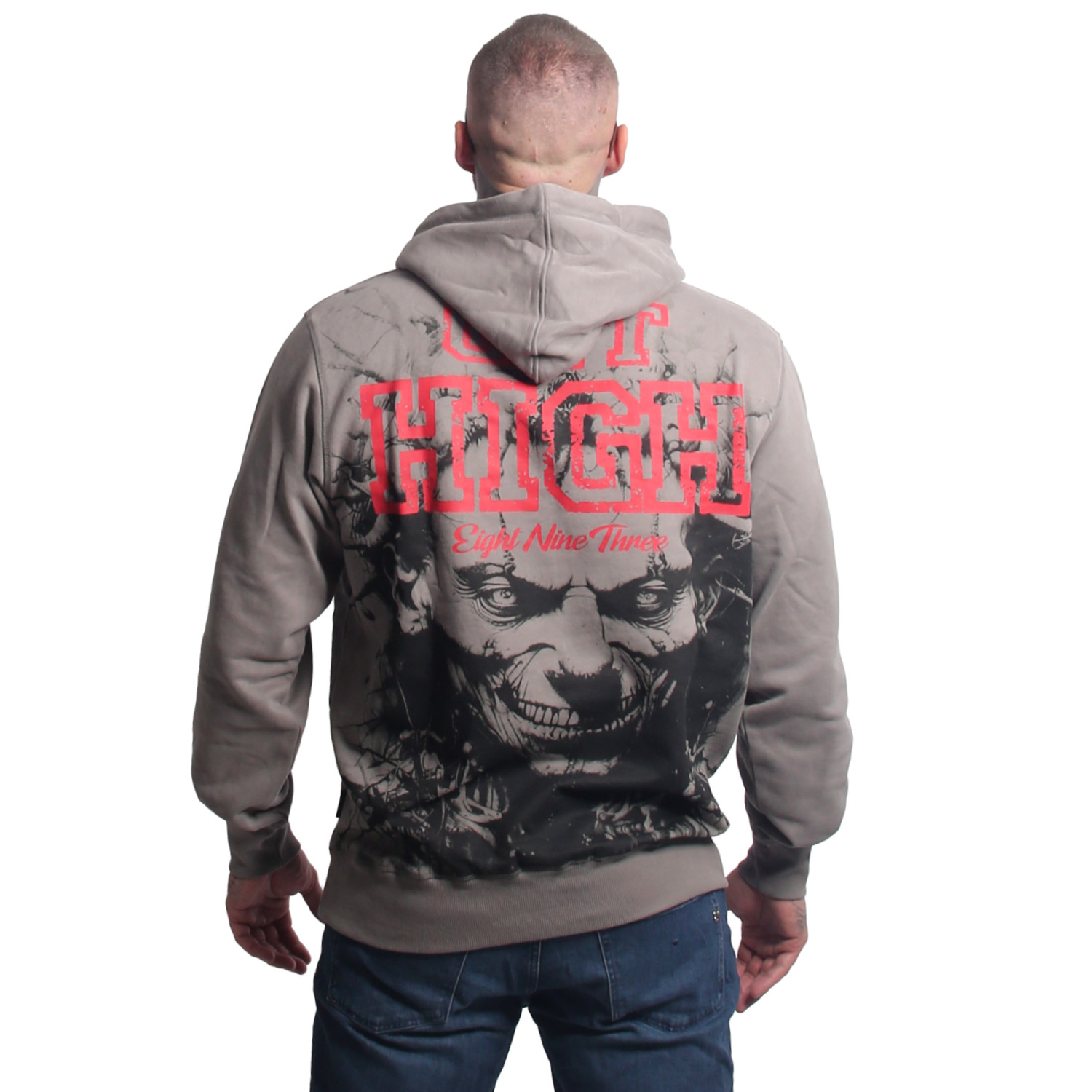Yakuza pánská mikina s kapucí Get High Hoodie steel/gray 2XL
