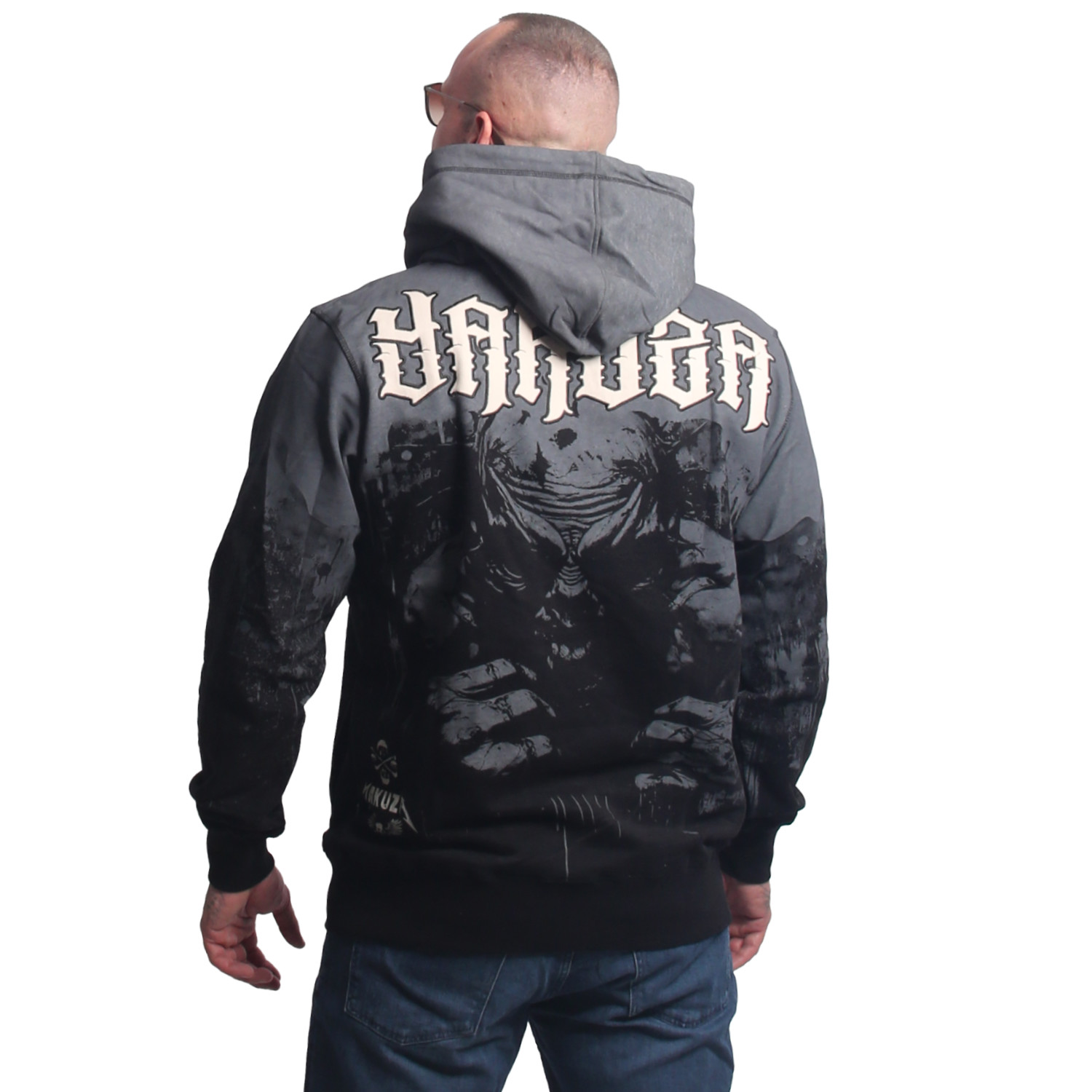 Yakuza pánská mikina s kapucí Winners Allover Hoodie black 2XL