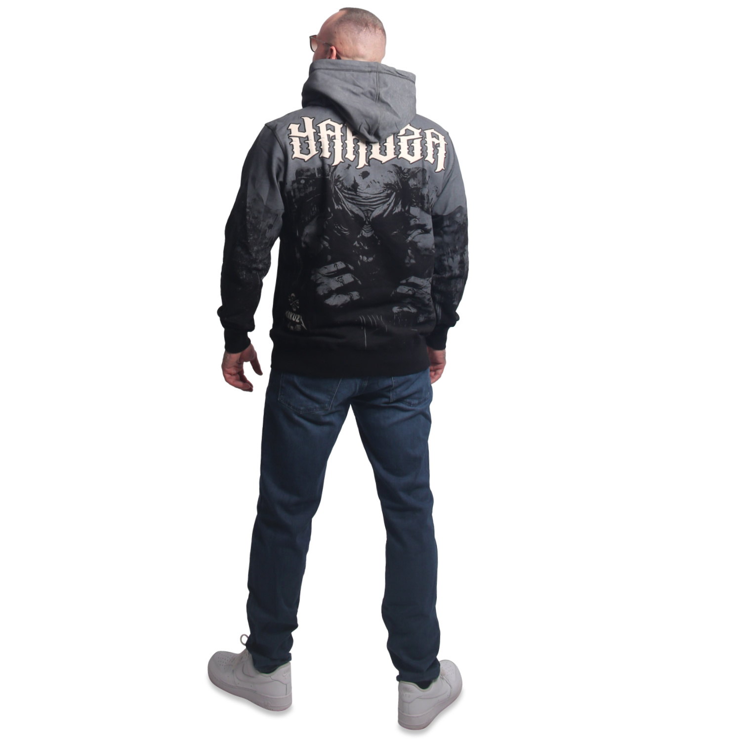 Yakuza pánská mikina s kapucí Winners Allover Hoodie black 2XL