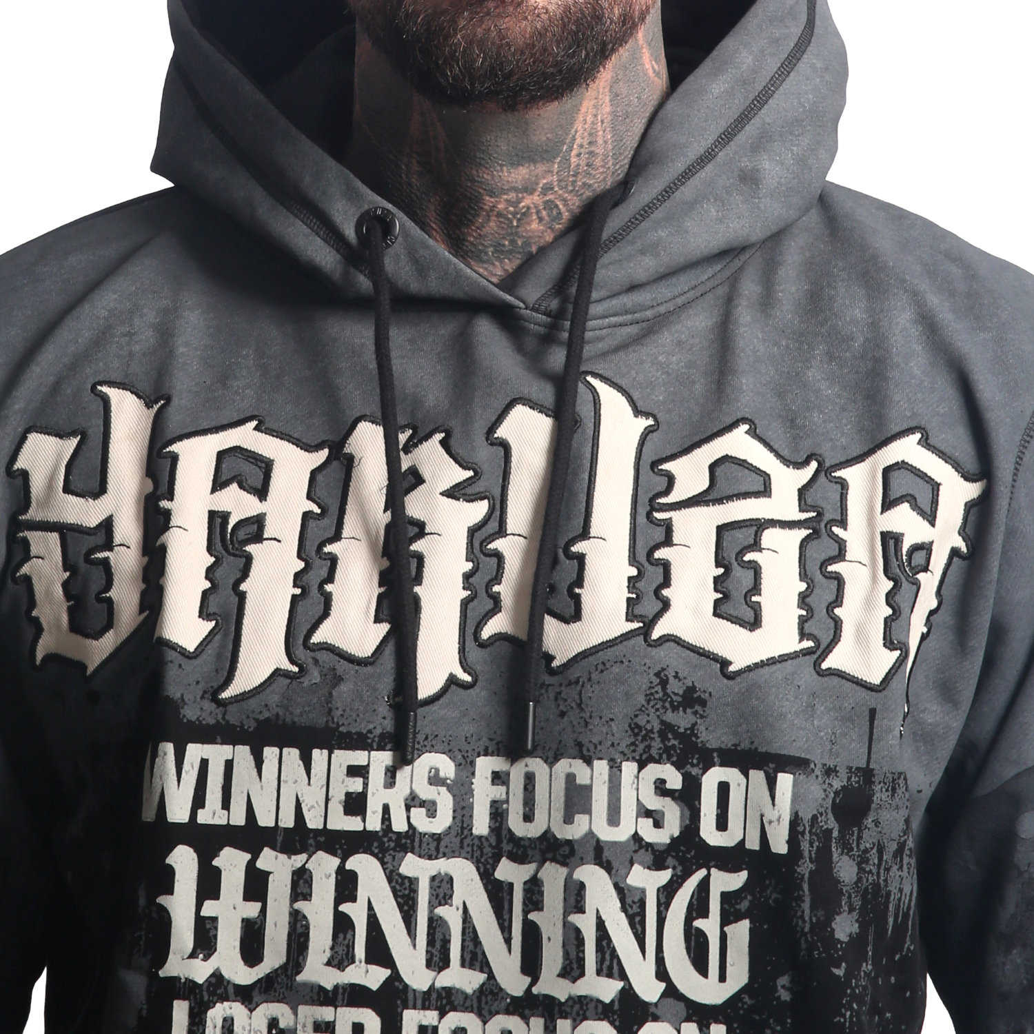 Yakuza pánská mikina s kapucí Winners Allover Hoodie black 2XL