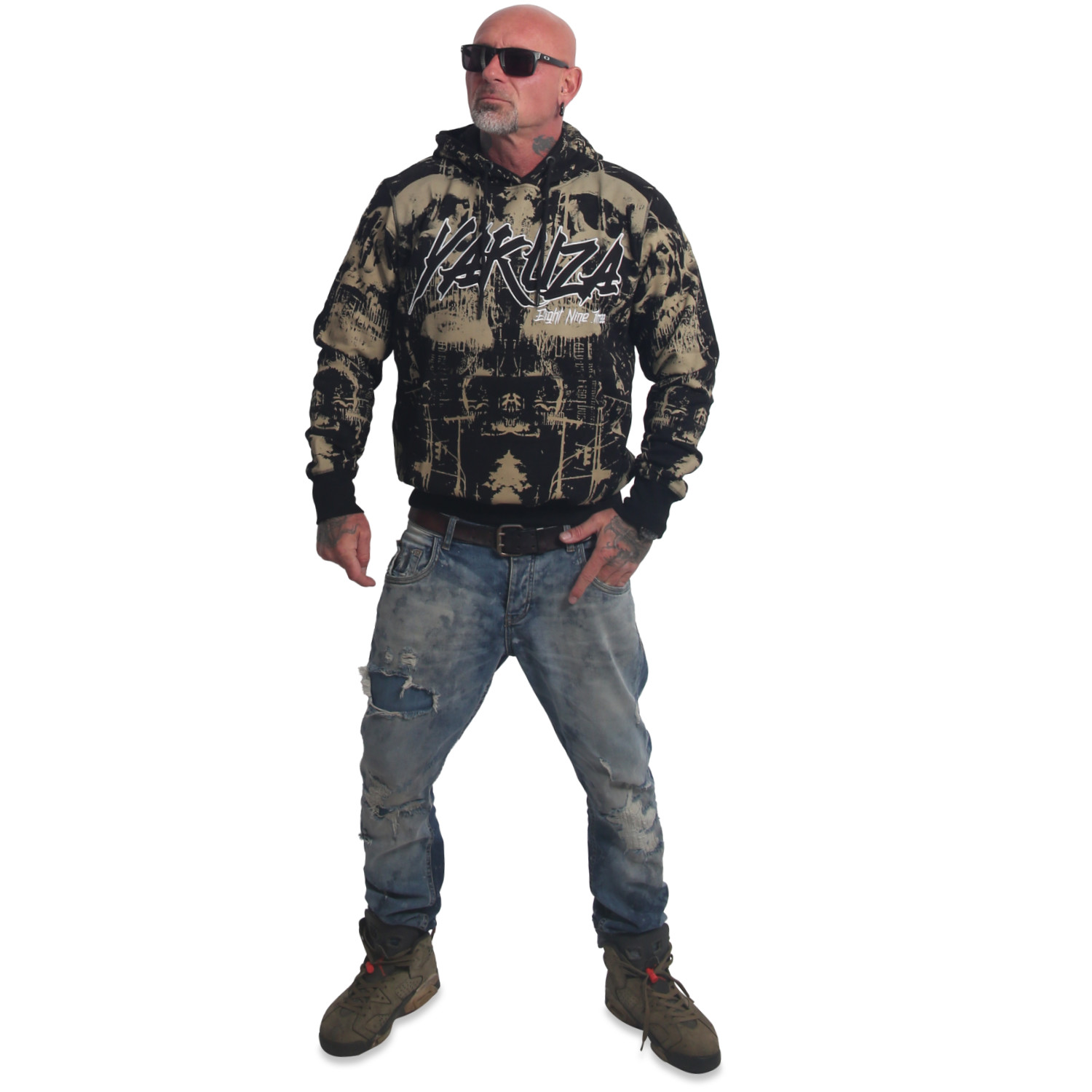 Yakuza pánská mikina s kapucí Psychodelic Hoodie black 2XL