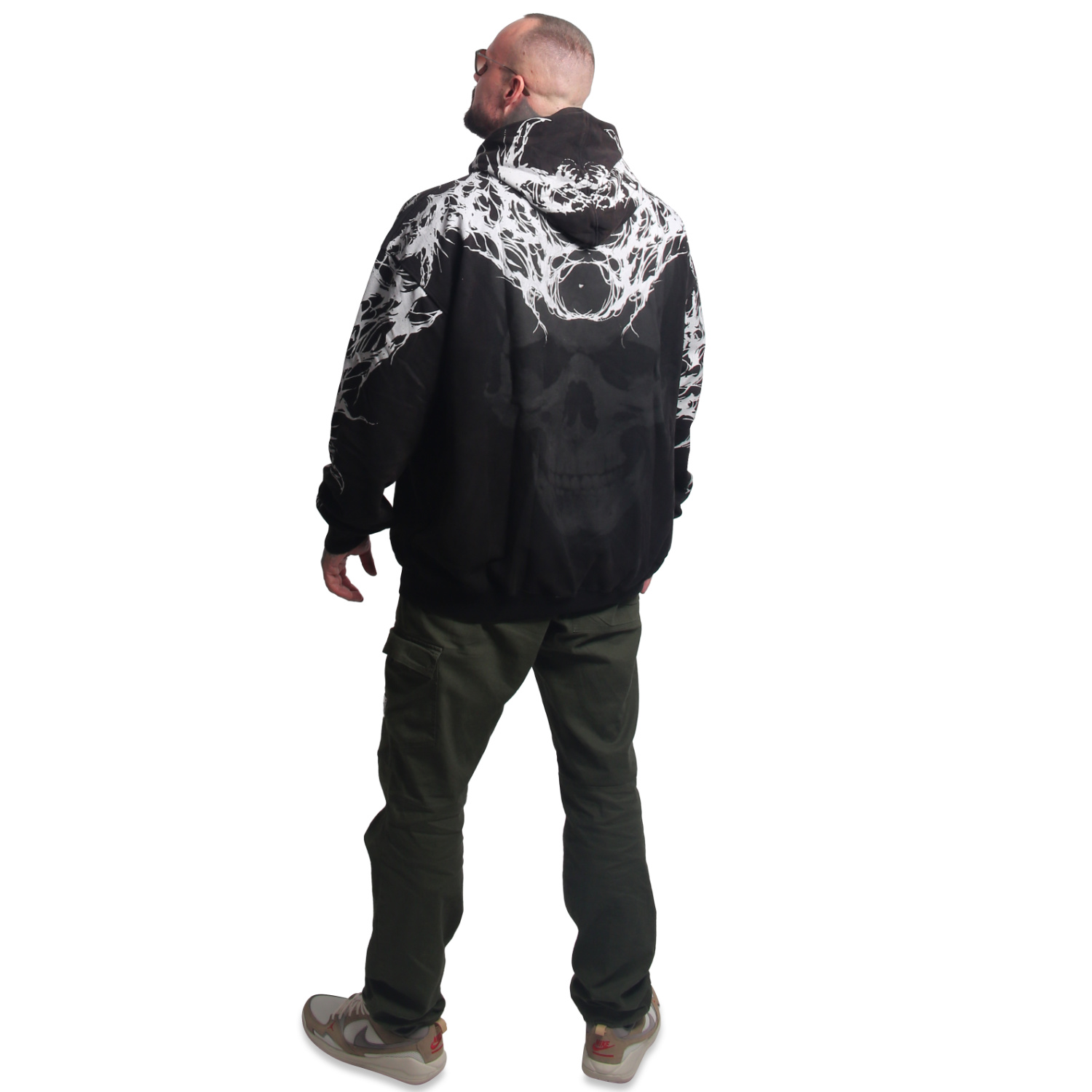 Yakuza pánská mikina s kapucí Reignz Acid Oversized Hoodie black S