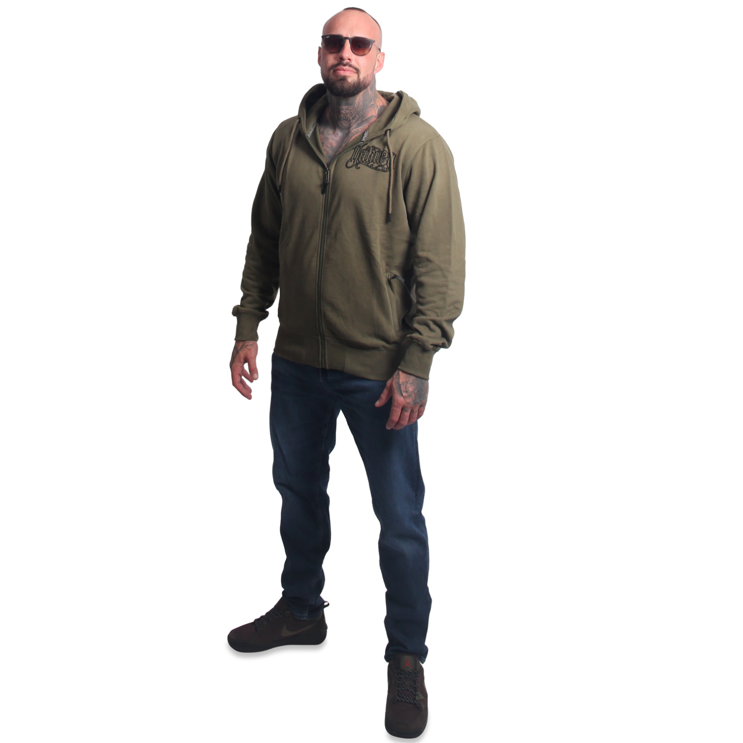 Yakuza pánská mikina Needle Zip Hoodie Jacket grape/leaf S