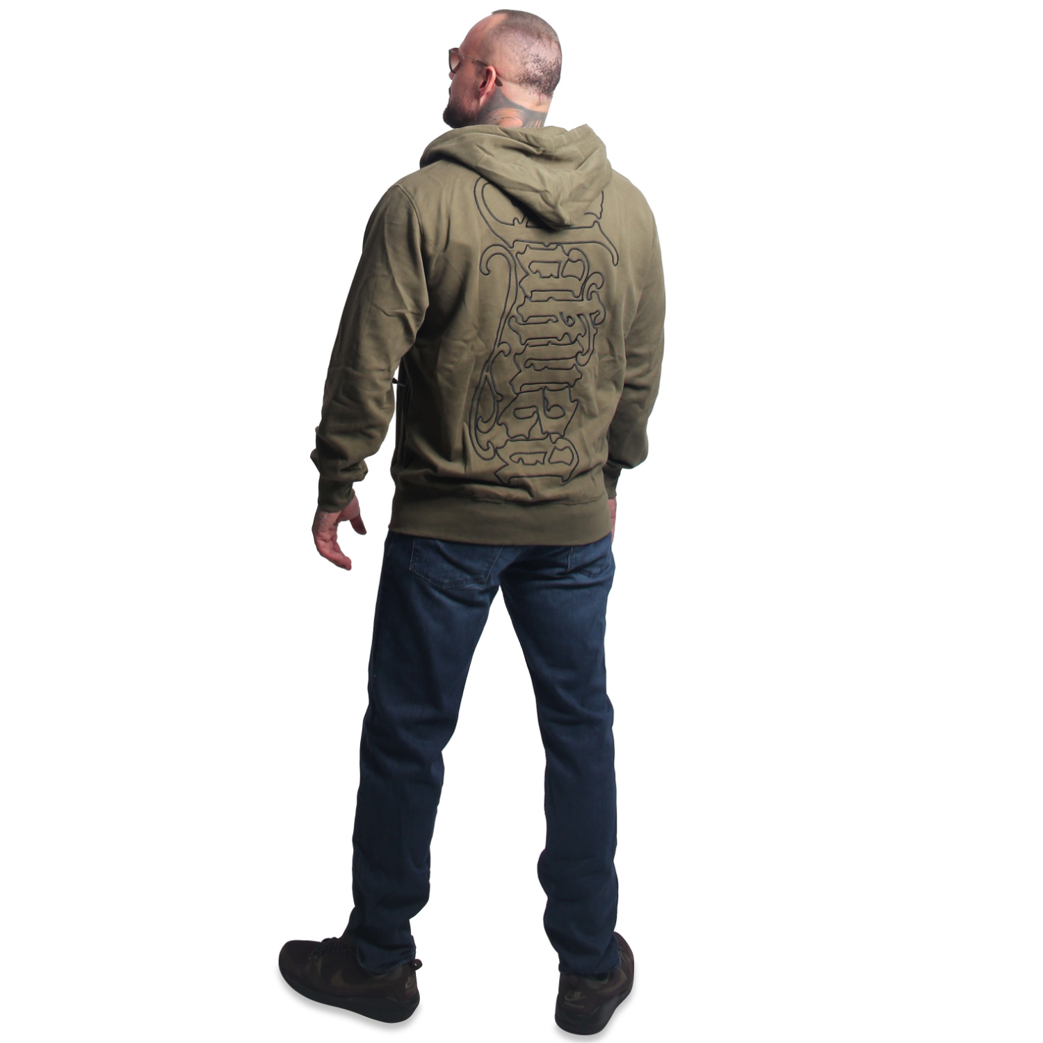 Yakuza pánská mikina Needle Zip Hoodie Jacket grape/leaf S