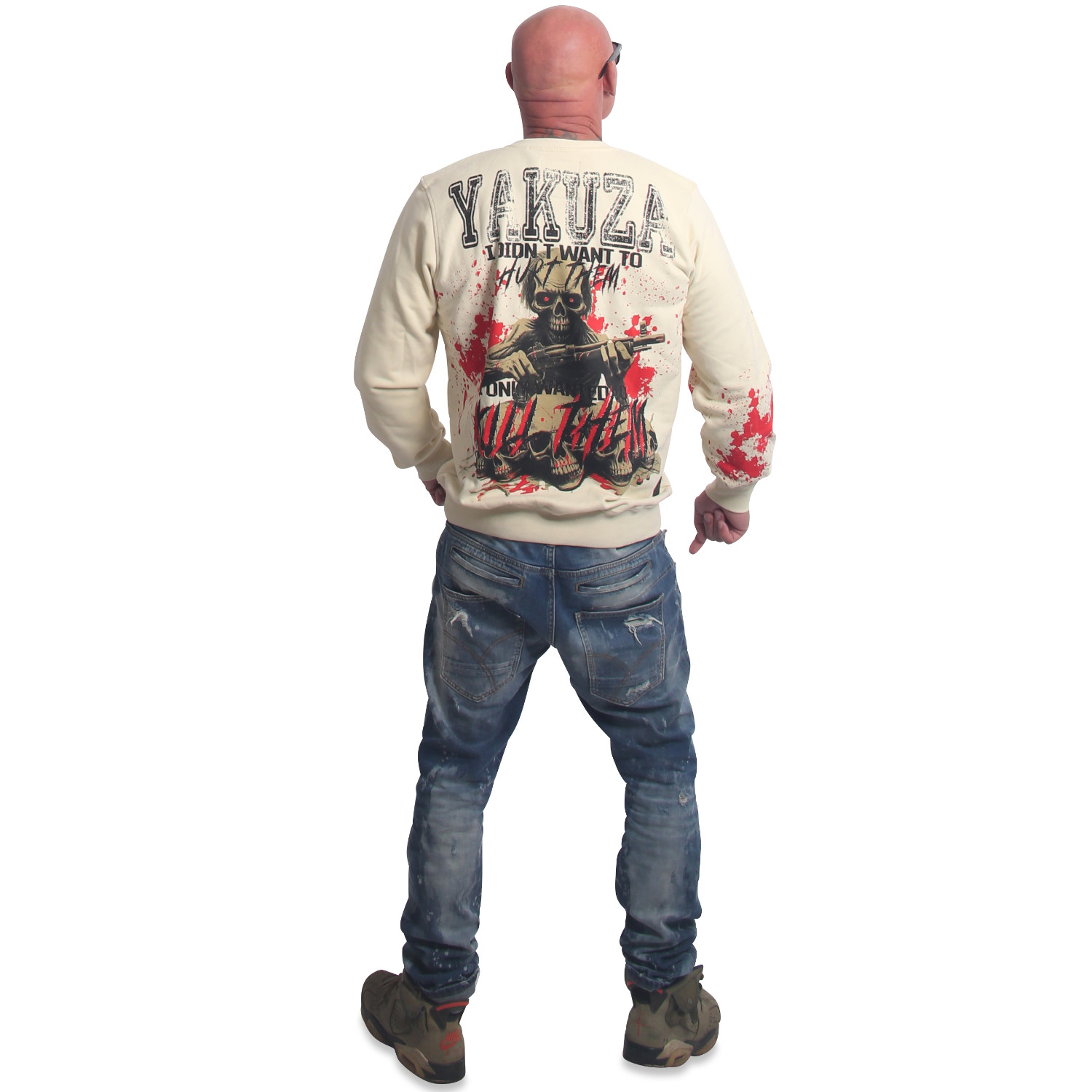 Yakuza pánská mikina Hurt Sweatshirt bone/white S