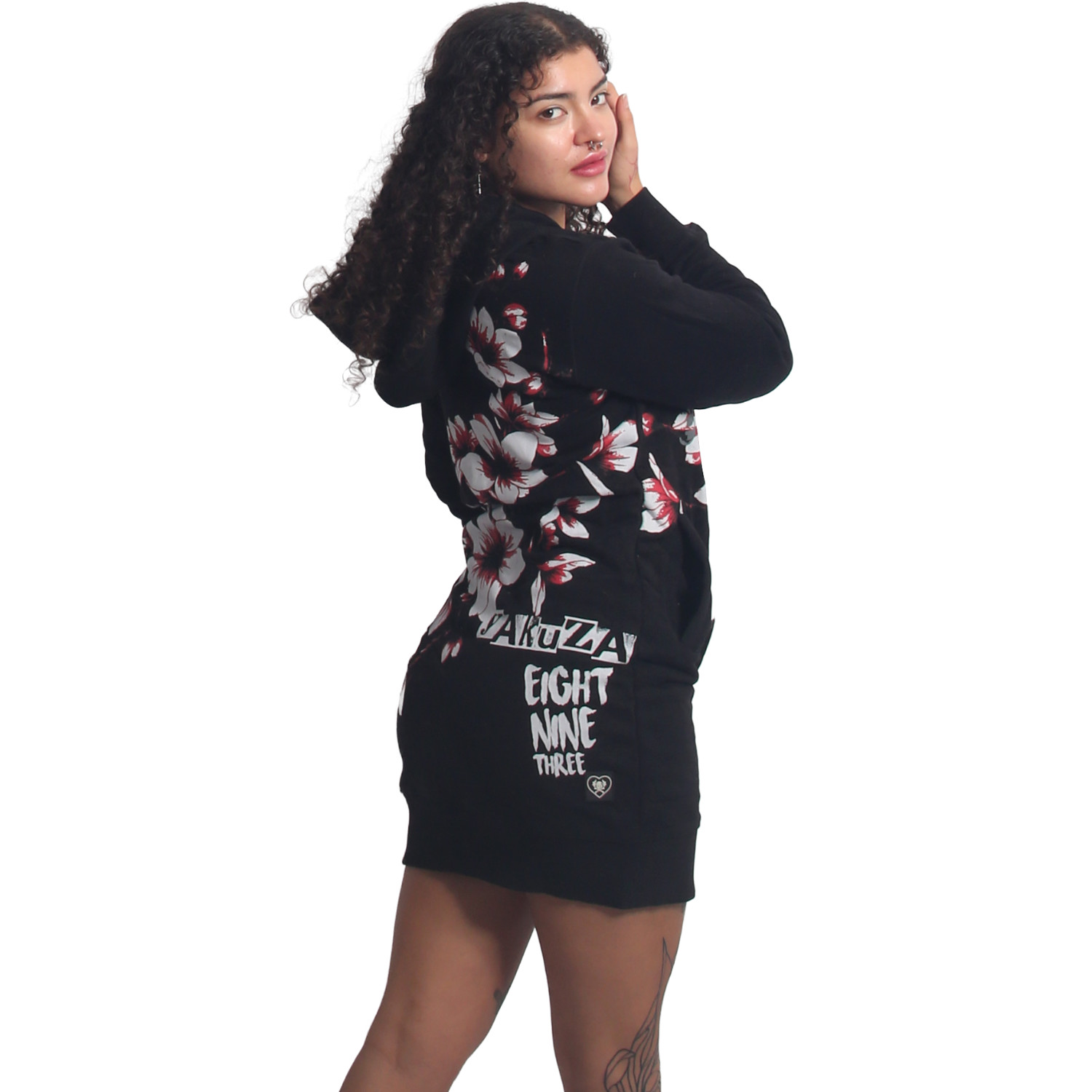 Yakuza dámská mikina na zip Hanami Long Zip Hoodie black 3XL