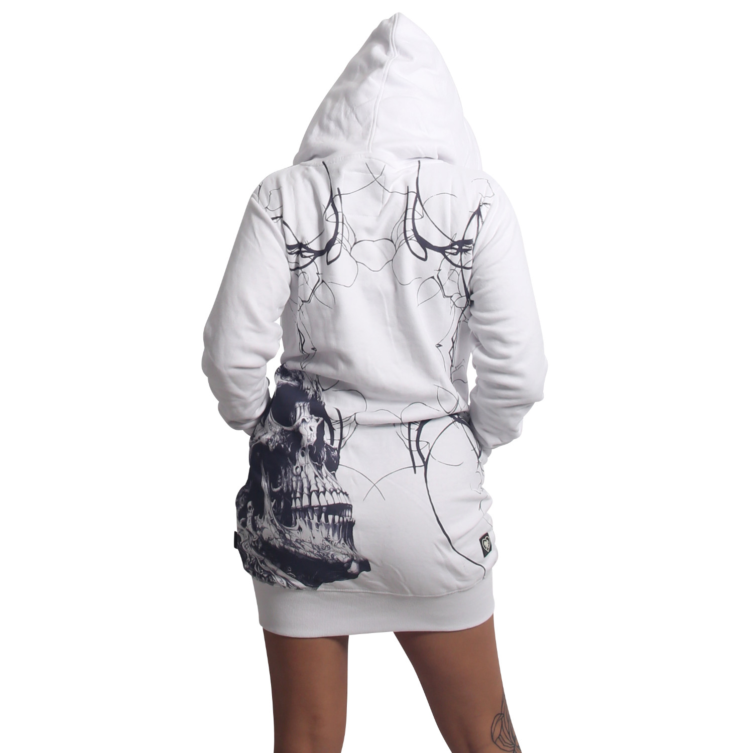 Yakuza dámská mikina na zip Pareidolia Long Zip Hoodie white L