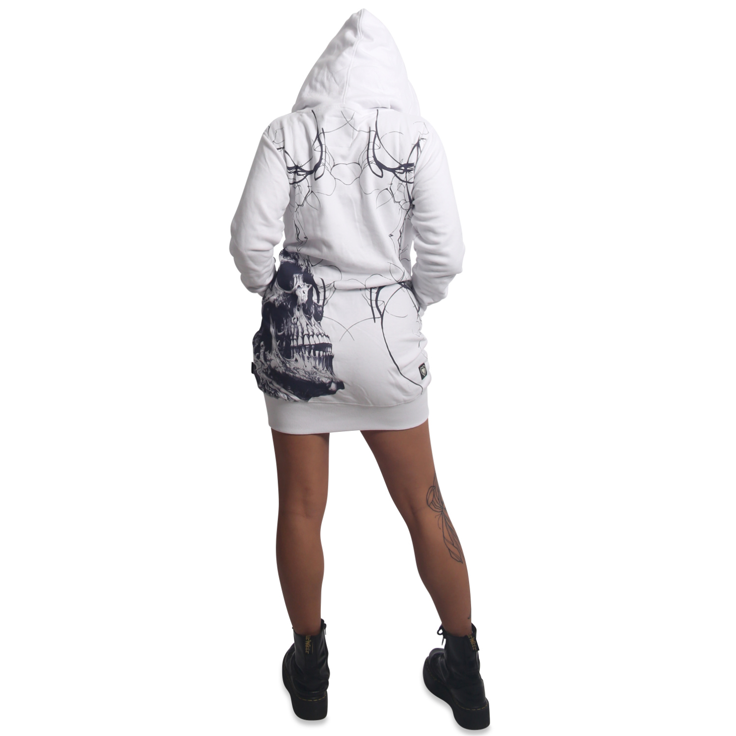 Yakuza dámská mikina na zip Pareidolia Long Zip Hoodie white L