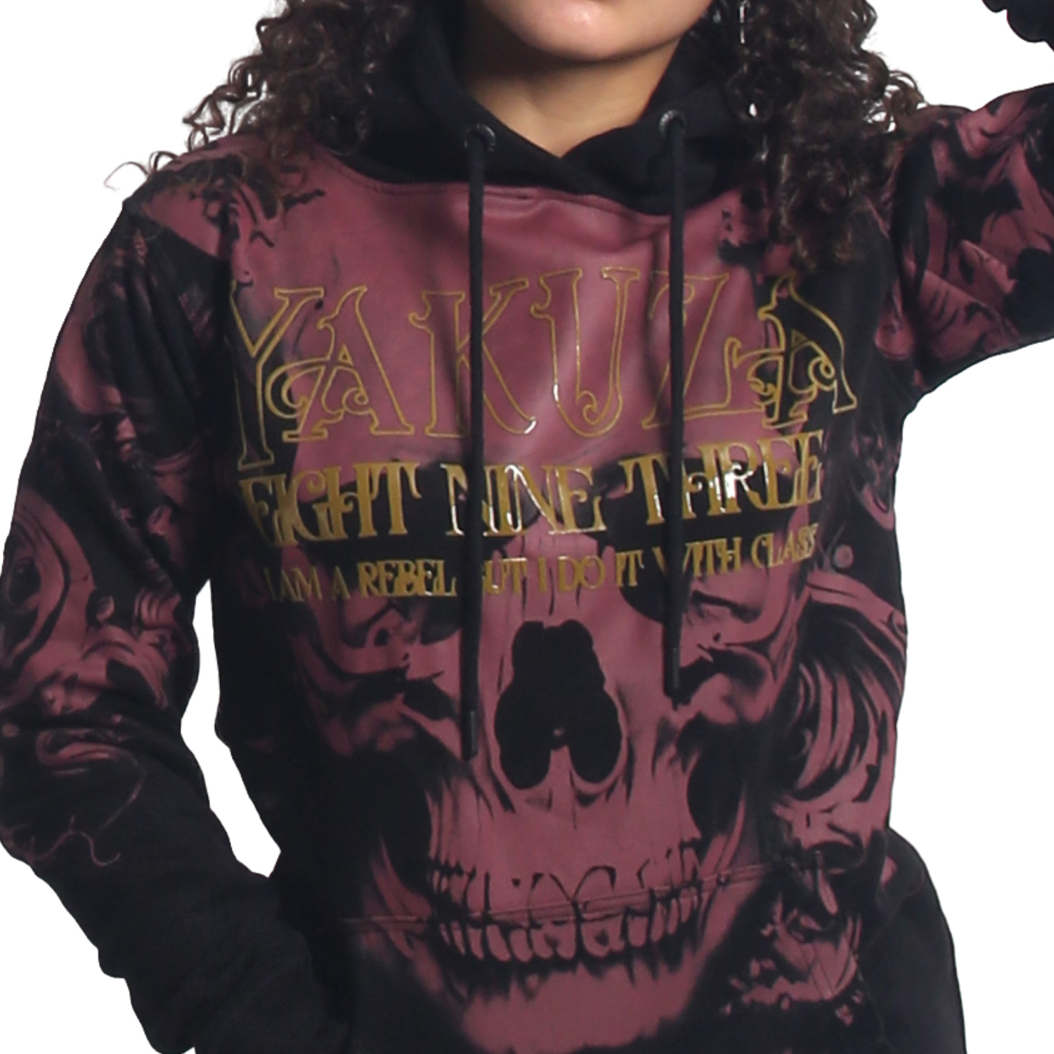 Yakuza dámské šaty Lost Skull Sweat Dress black L