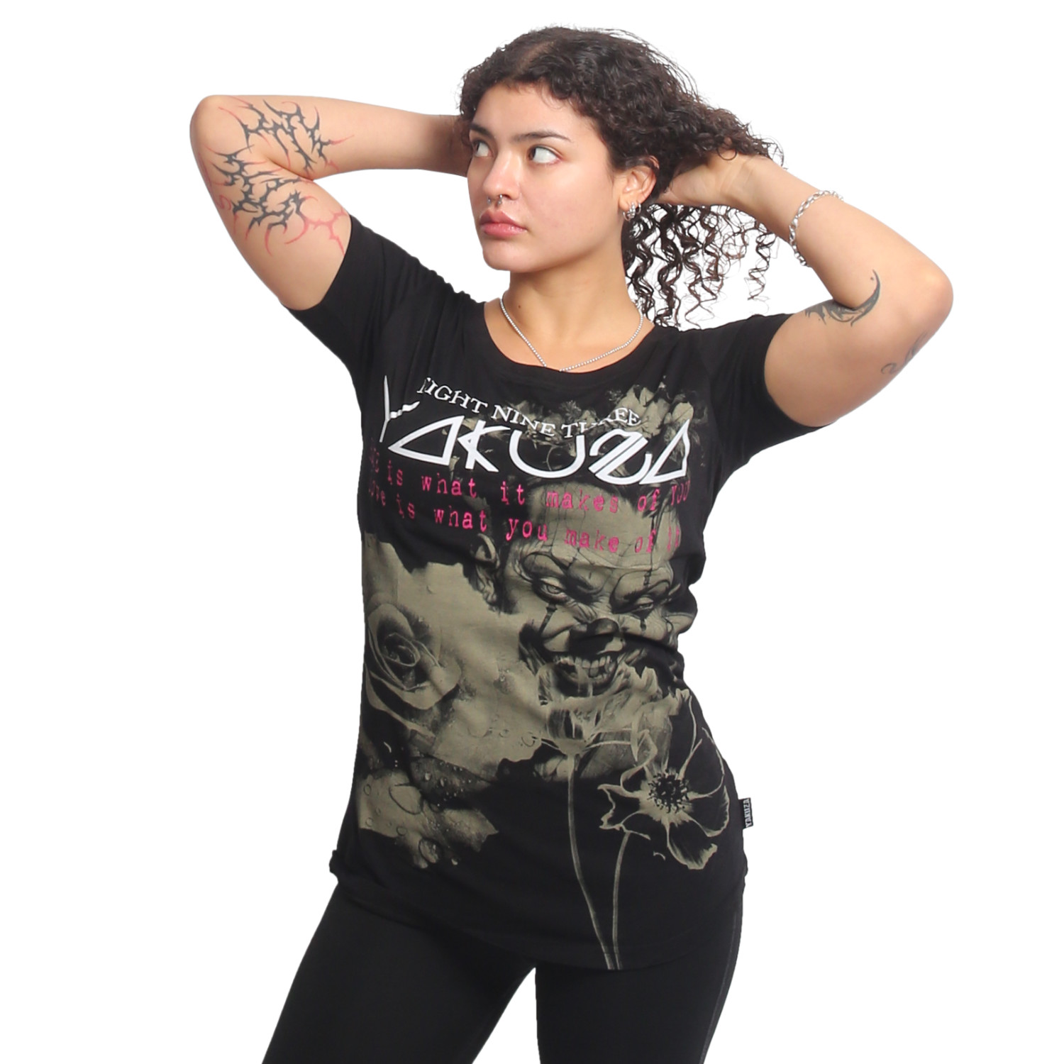 Yakuza dámské tílko Hidden Curved Crew Neck T-Shirt black M