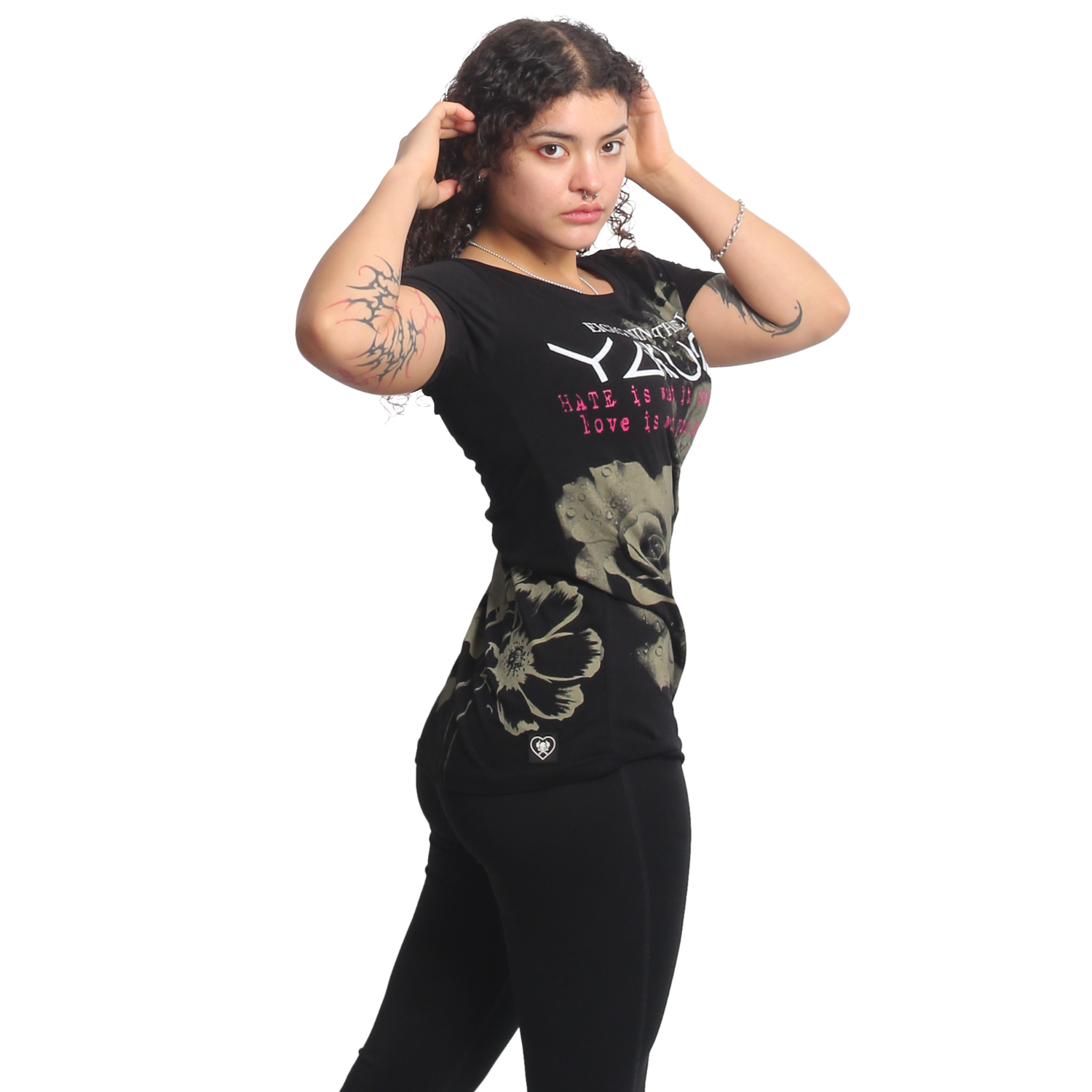 Yakuza dámské tílko Hidden Curved Crew Neck T-Shirt black M