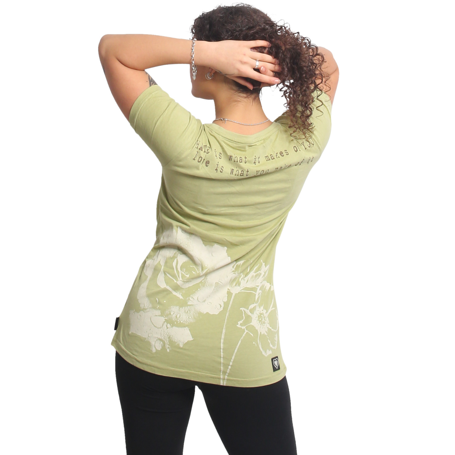 Yakuza dámské tílko Hidden Curved Crew Neck T-Shirt tarragon M