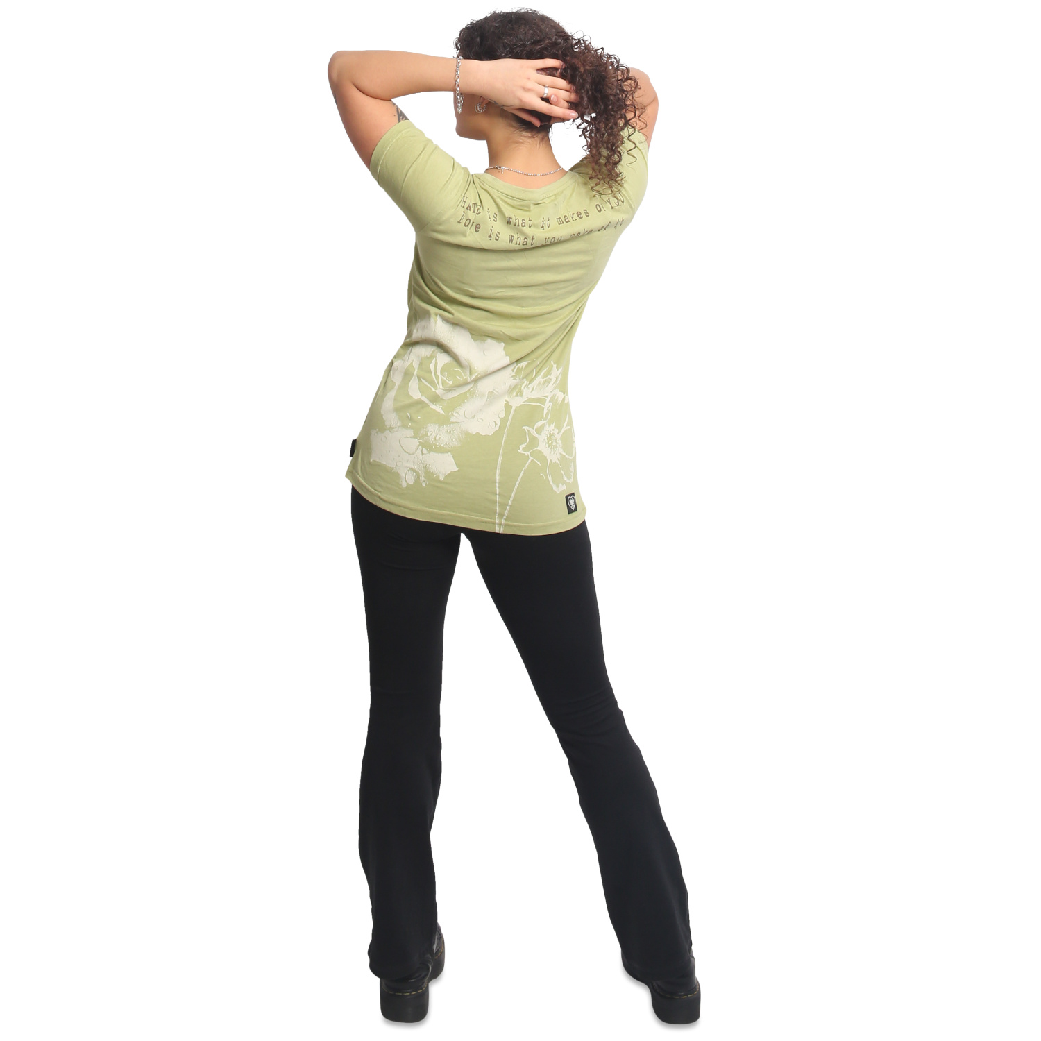 Yakuza dámské tílko Hidden Curved Crew Neck T-Shirt tarragon M