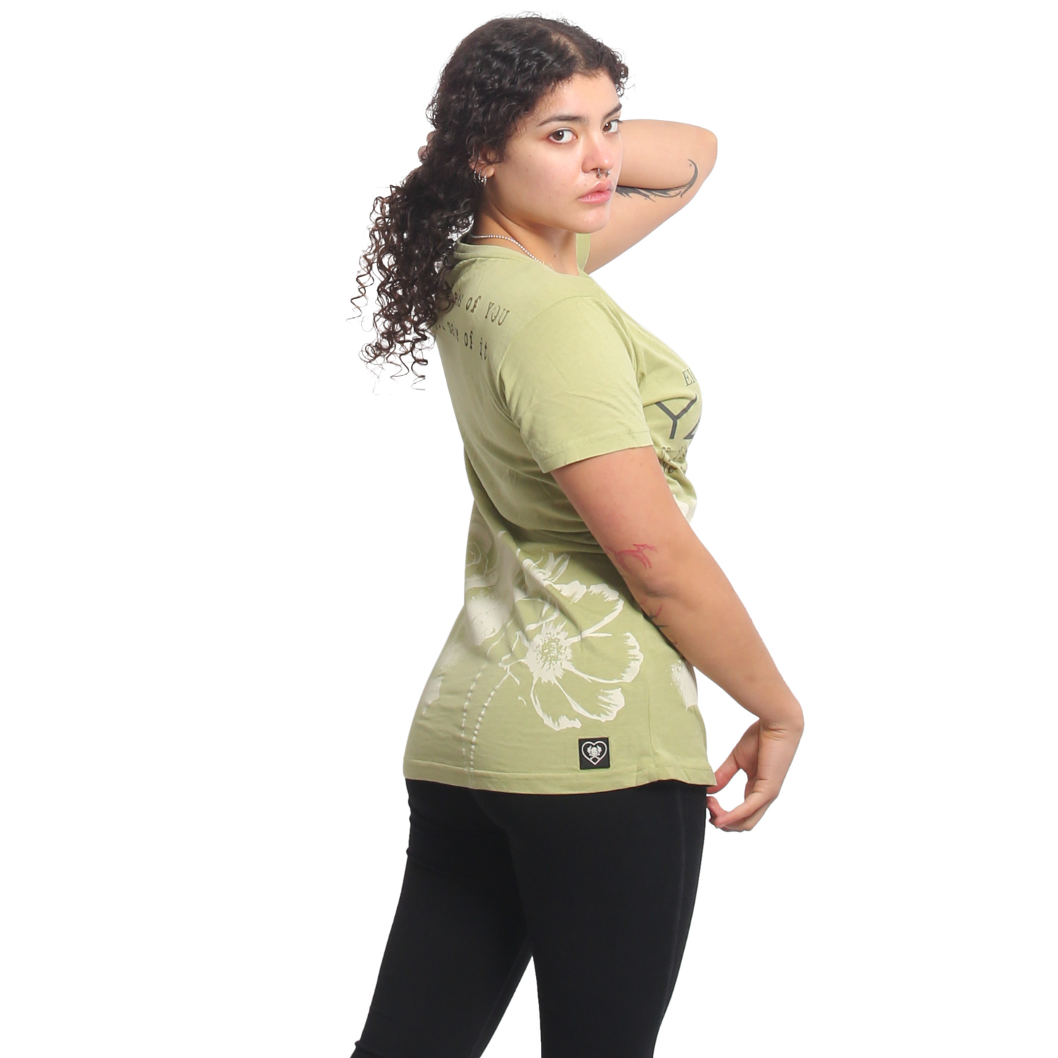 Yakuza dámské tílko Hidden Curved Crew Neck T-Shirt tarragon M