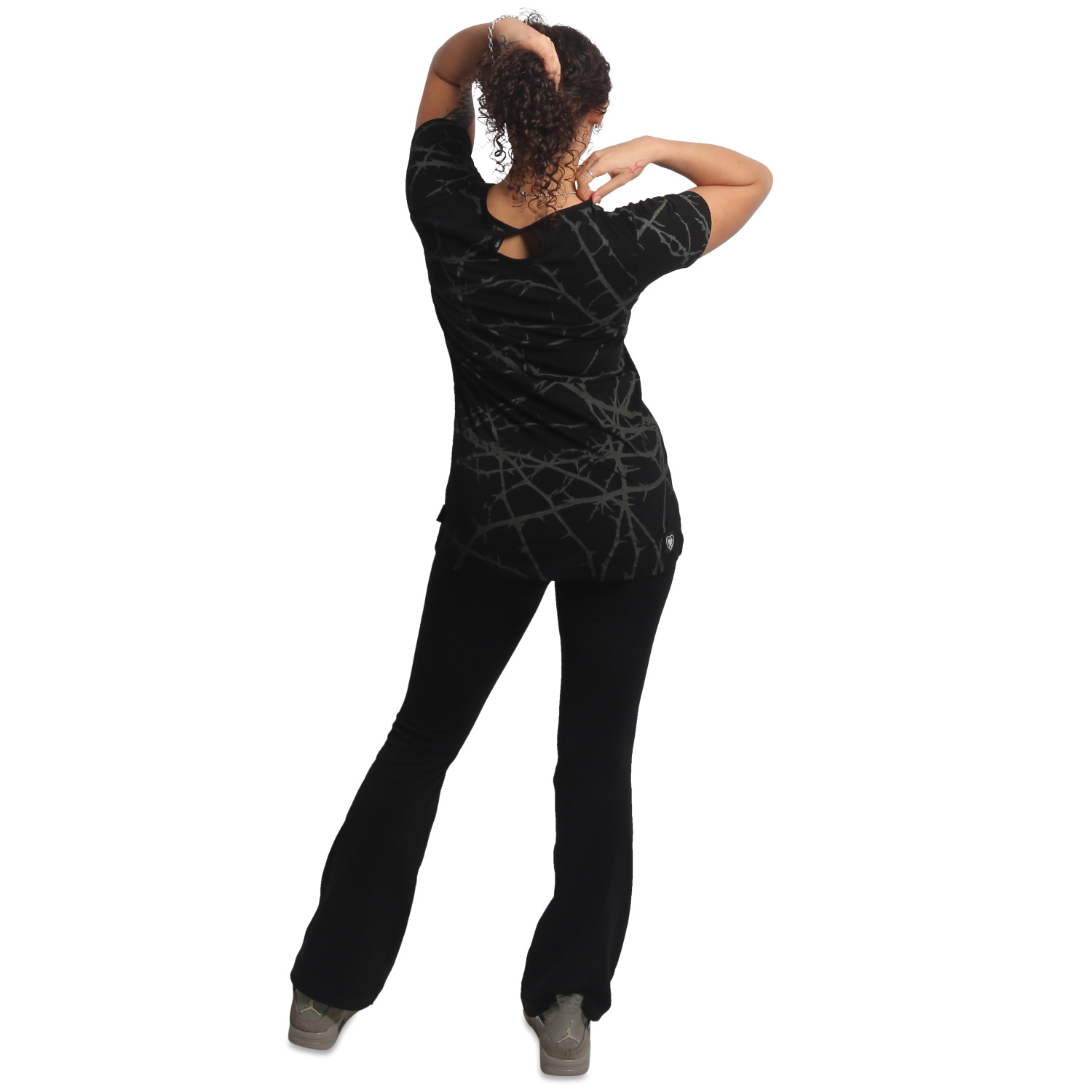 Yakuza dámské tílko Thorns Allover Long Tail T-Shirt black XL