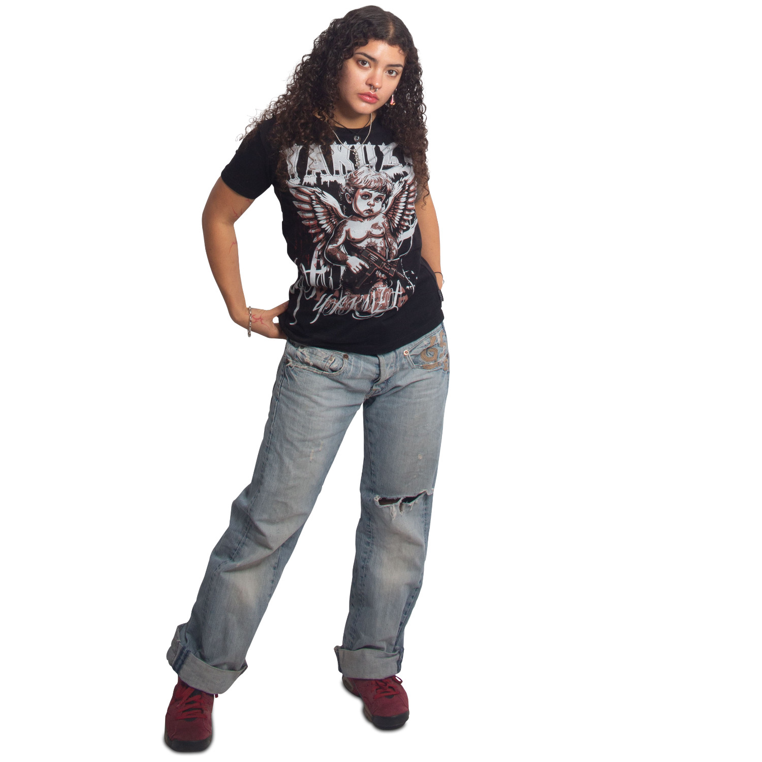 Yakuza dámské tílko Angel Gun Urban Crew Neck T-Shirt