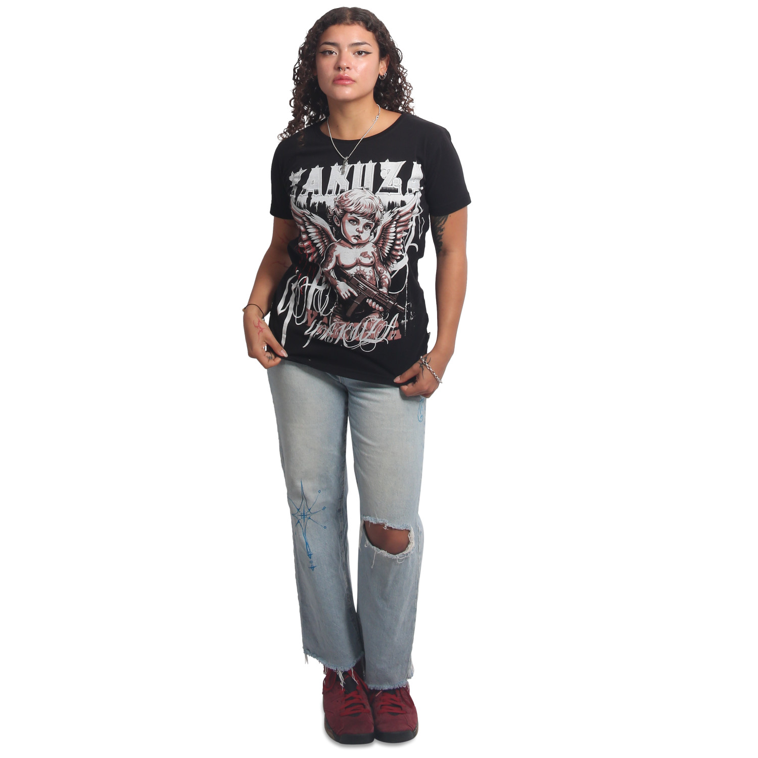 Yakuza dámské tílko Angel Gun Urban Crew Neck T-Shirt