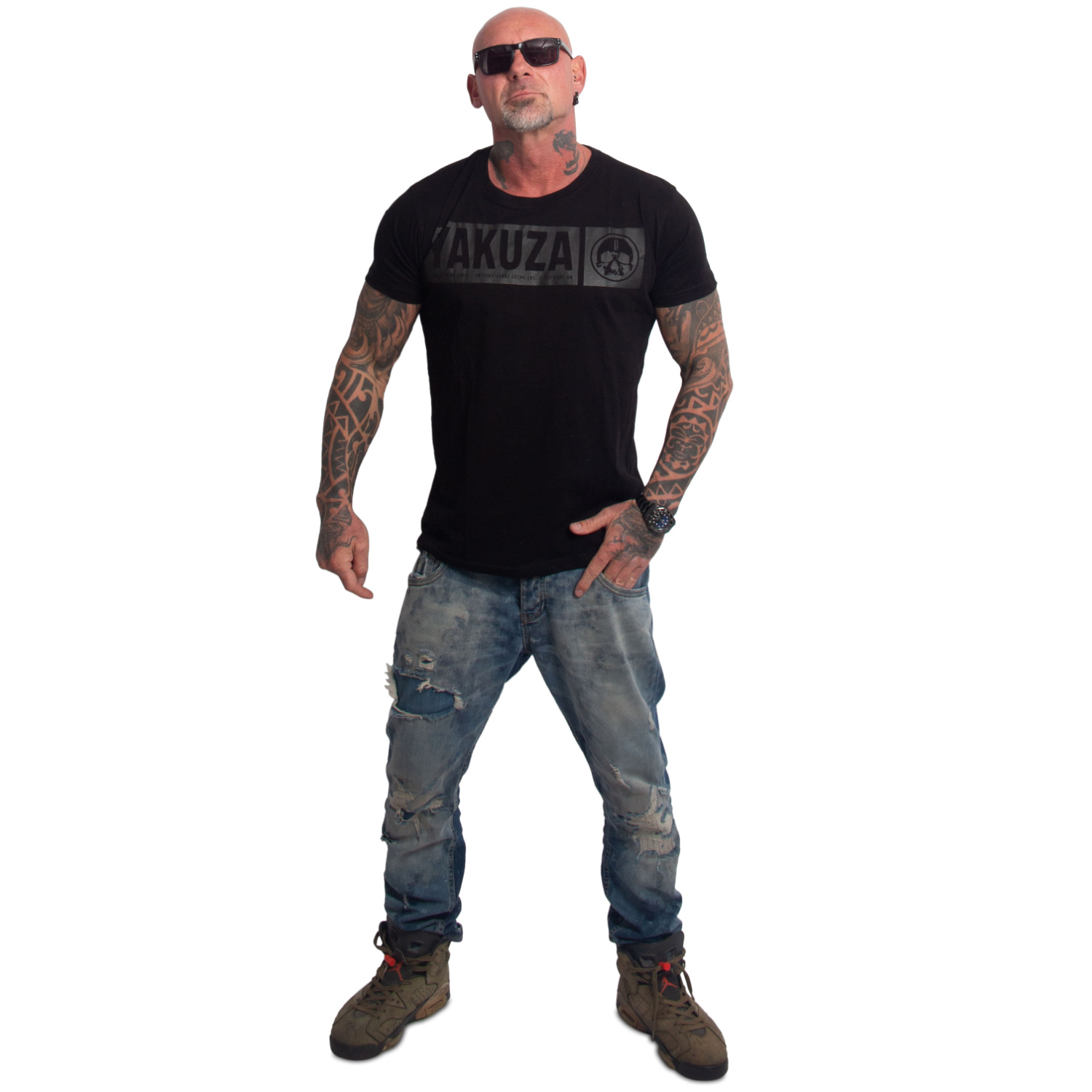 Yakuza pánské tričko Bleak Regular Basic T-Shirt black 4XL