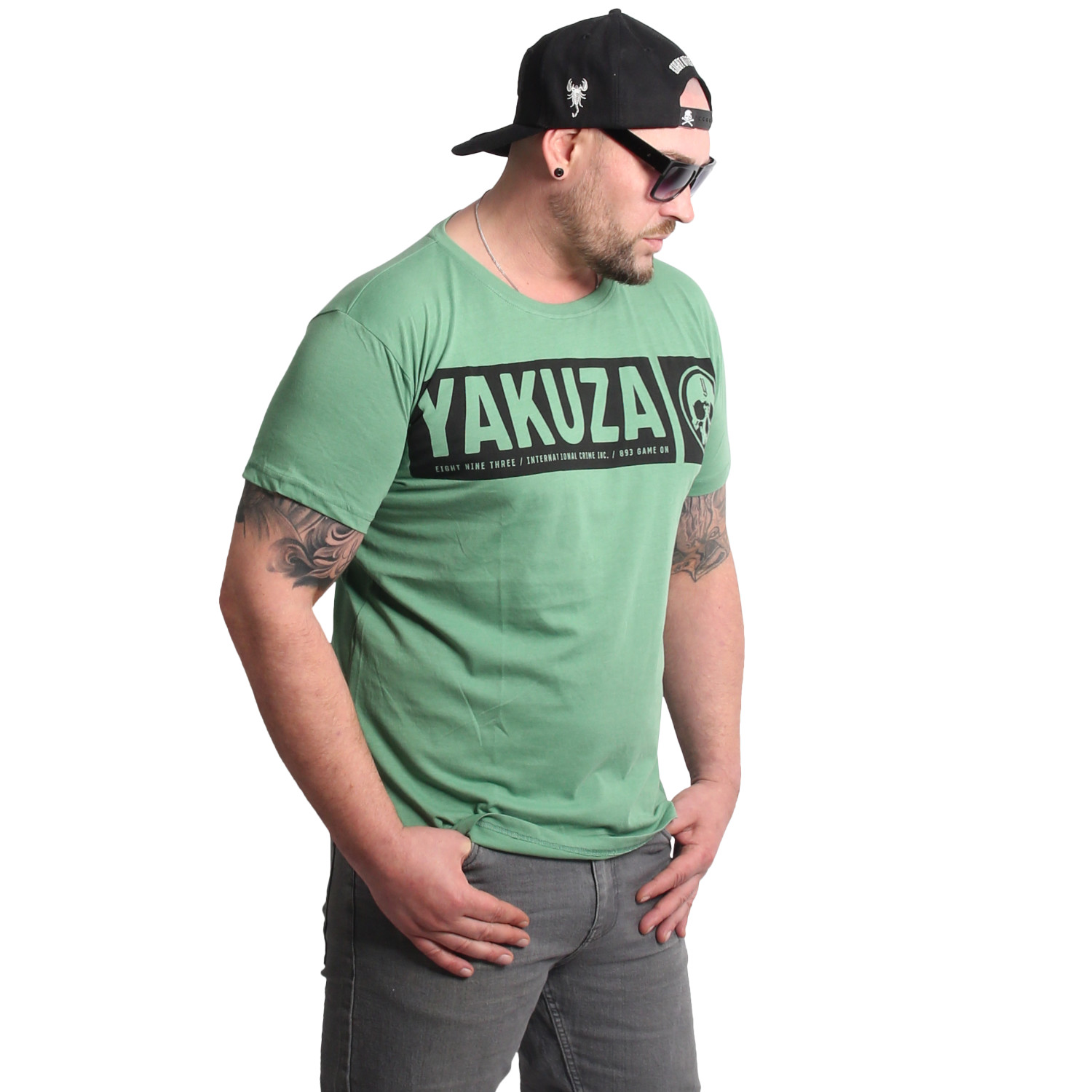 Yakuza pánské tričko Bleak Regular Basic T-Shirt dark/green M