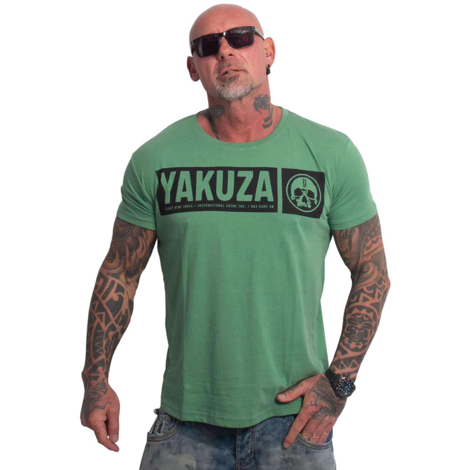 Yakuza pánské tričko Bleak Regular Basic T-Shirt dark/green M