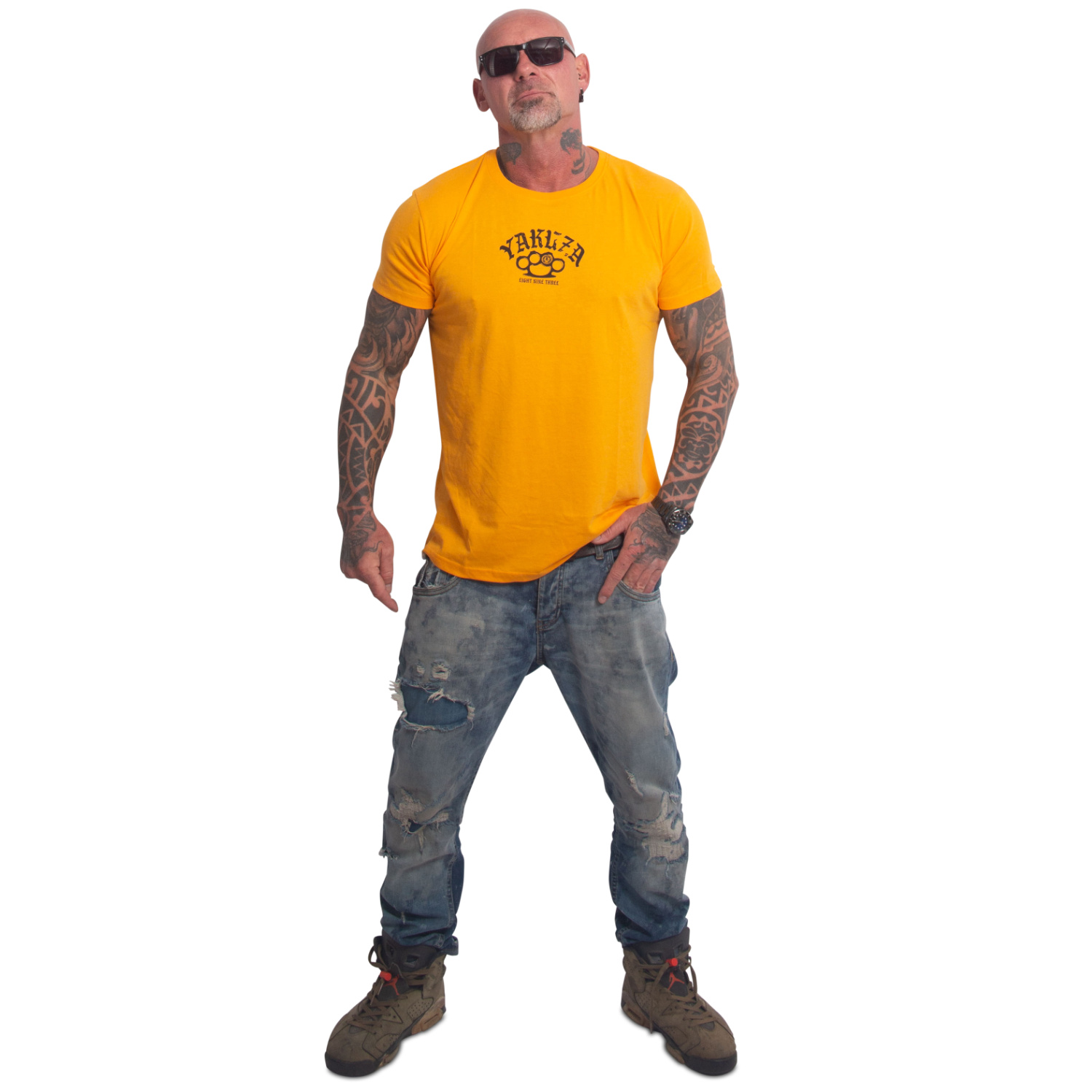 Yakuza pánské tričko Crusher Regular Basic T-Shirt orange S