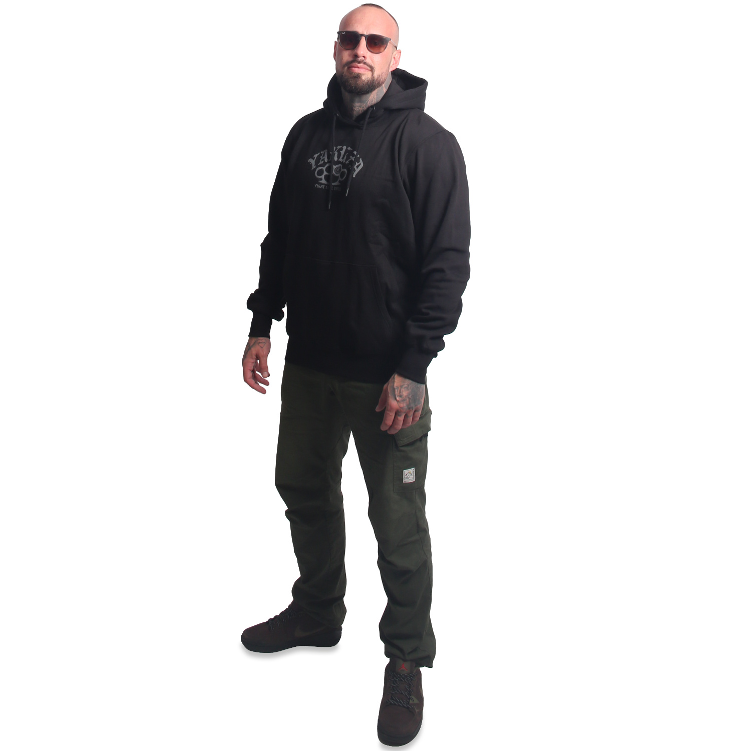 Yakuza pánská mikina s kapucí Crusher Basic Hoodie black L